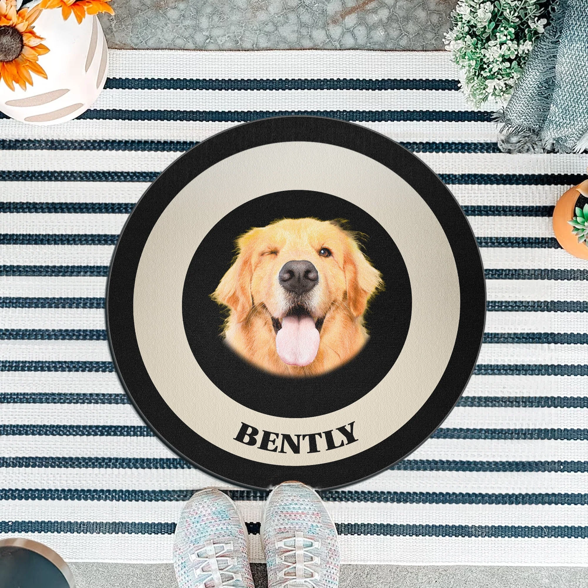 Round Custom Pet Face - Personalized Photo Doormat - Image 2