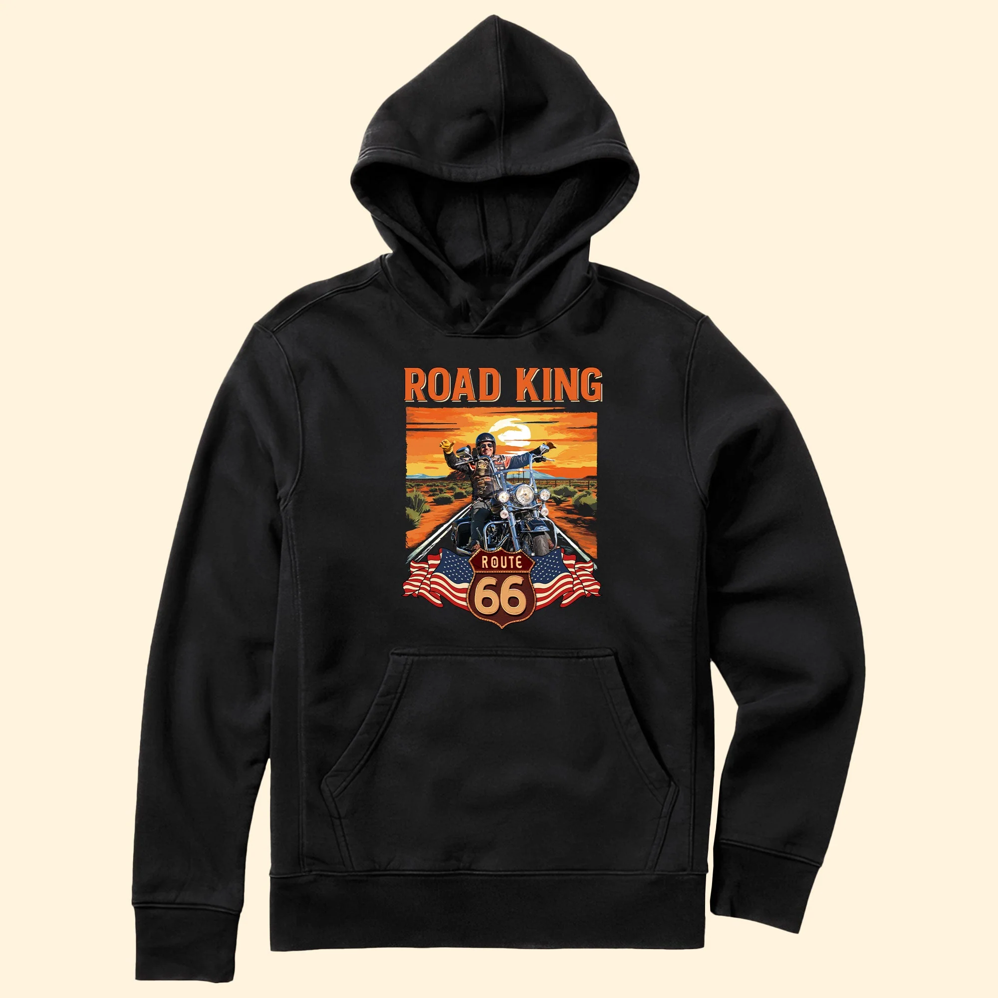 Route 66 Biker - Personalized Photo Shirt - Image 7