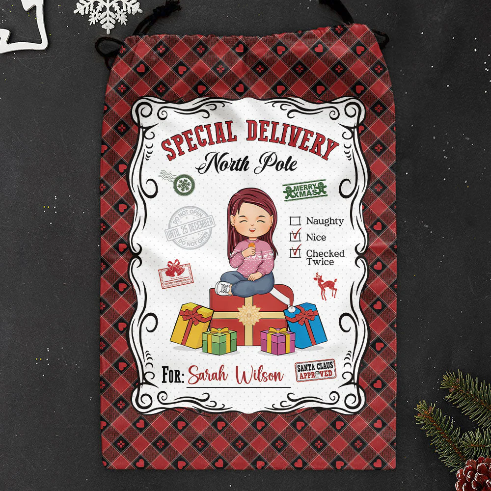 Santa Sacks Special Delivery For Kid - Personalized Christmas Sack - Image 6