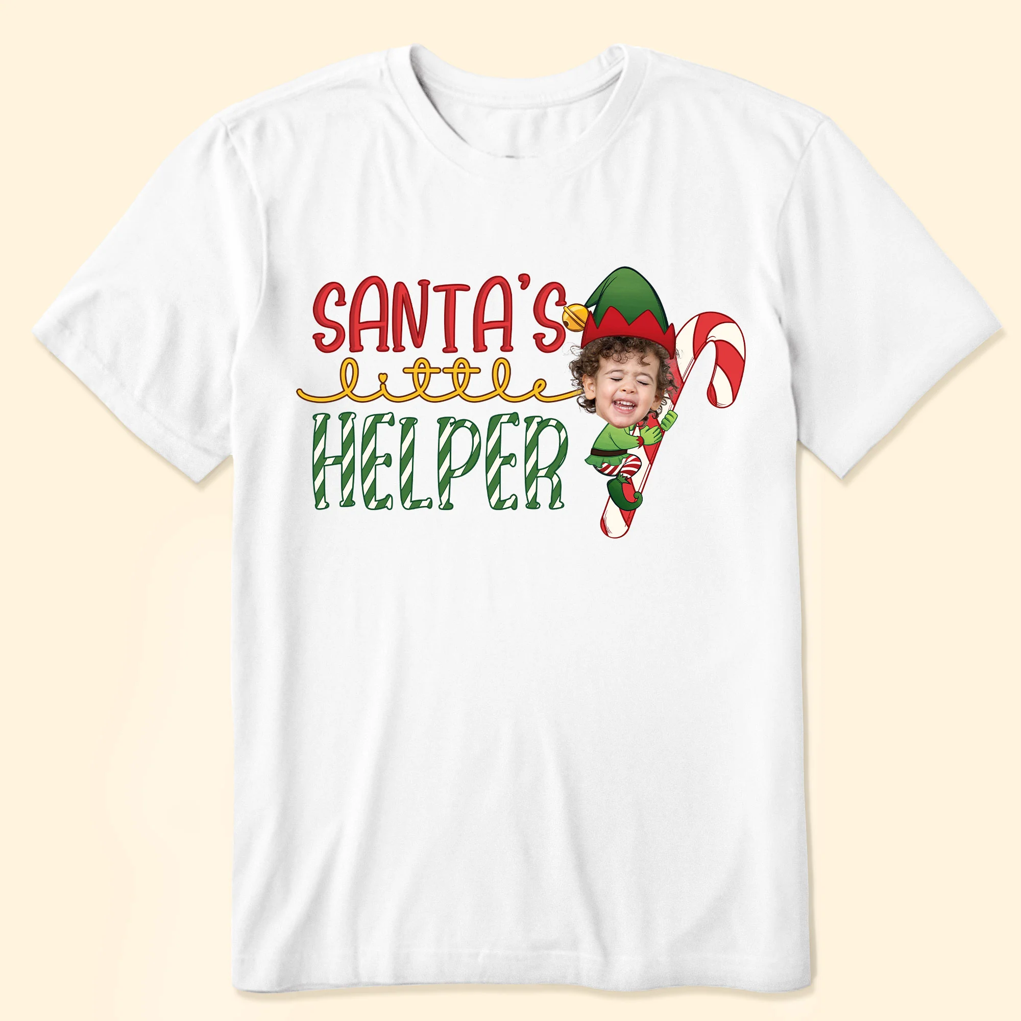 Santa's Little Helper - Personalized Photo Shirt - Image 4