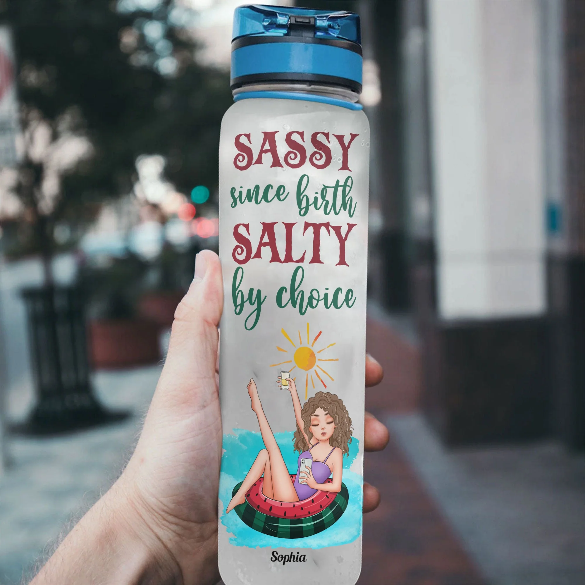 Salty By Choice - Personalized Tracker Bottle - Image 2