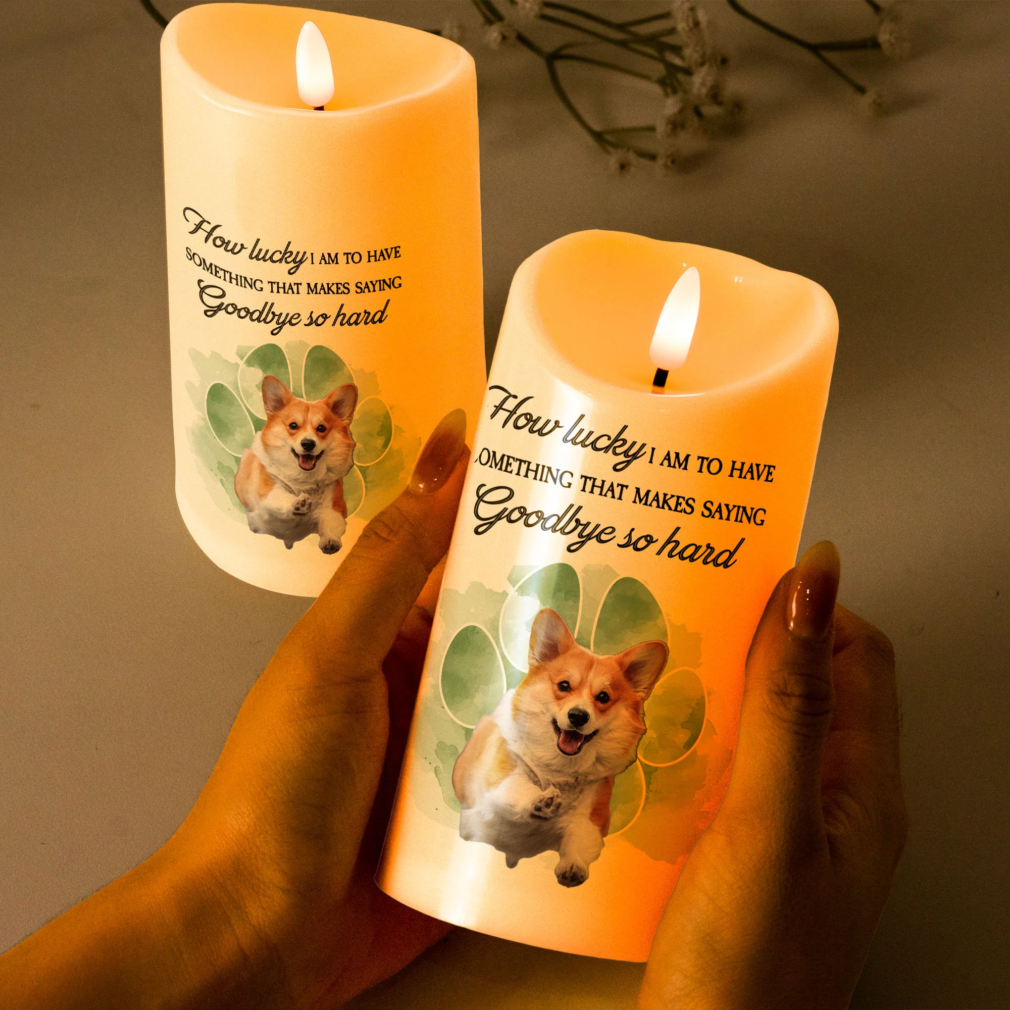Saying Goodbye So Hard - Personalized Photo LED Candle - Image 4