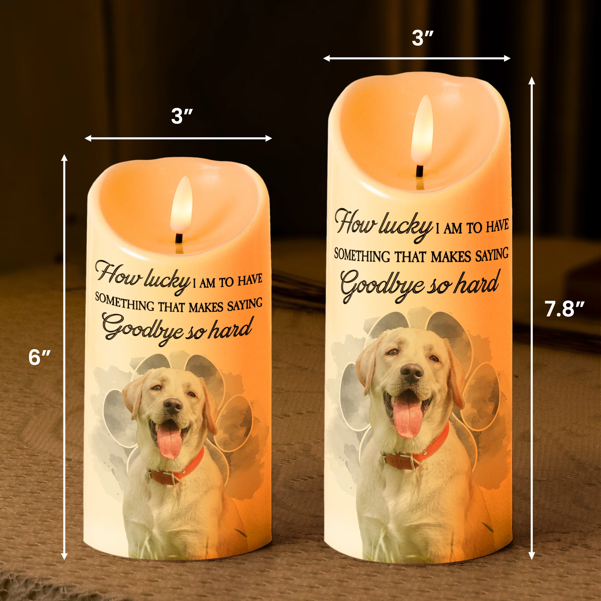 Saying Goodbye So Hard - Personalized Photo LED Candle - Image 7