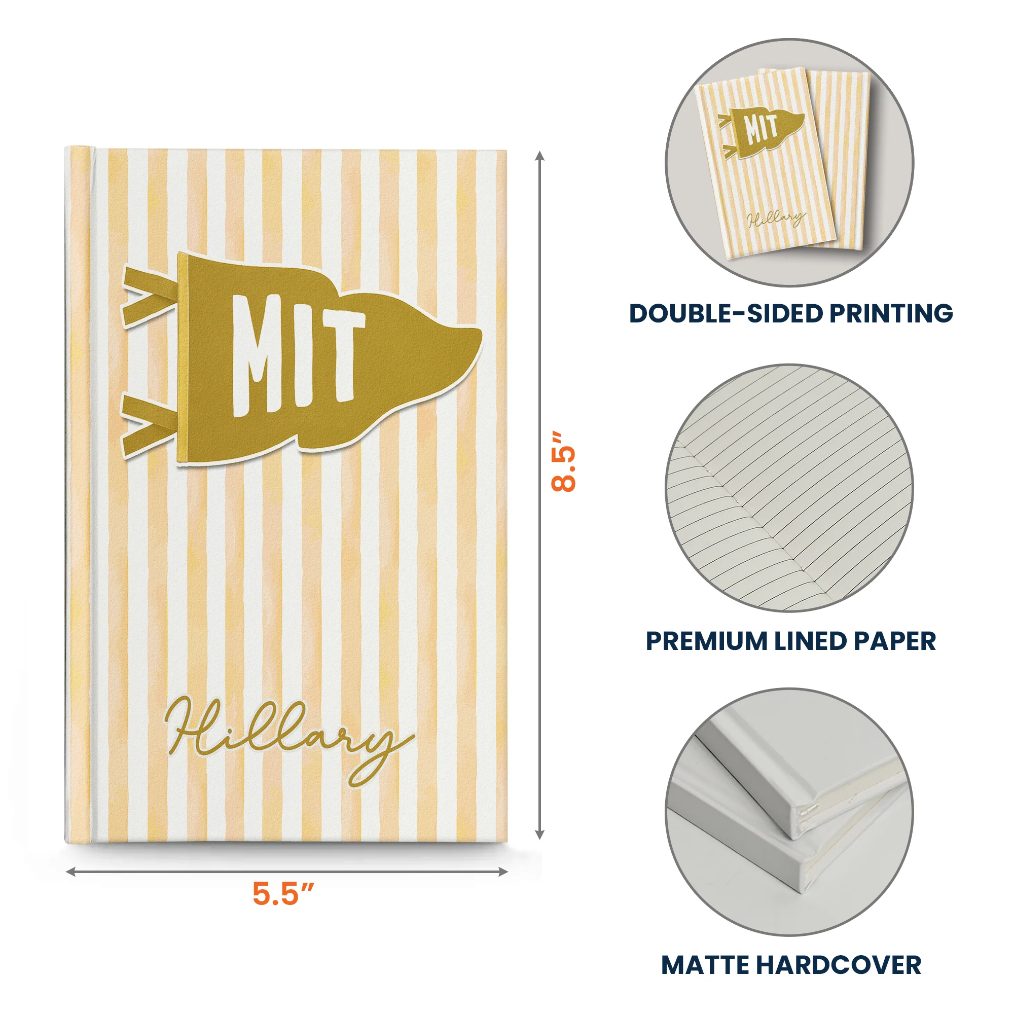 School Pennant Flag - Personalized Journal - Image 6
