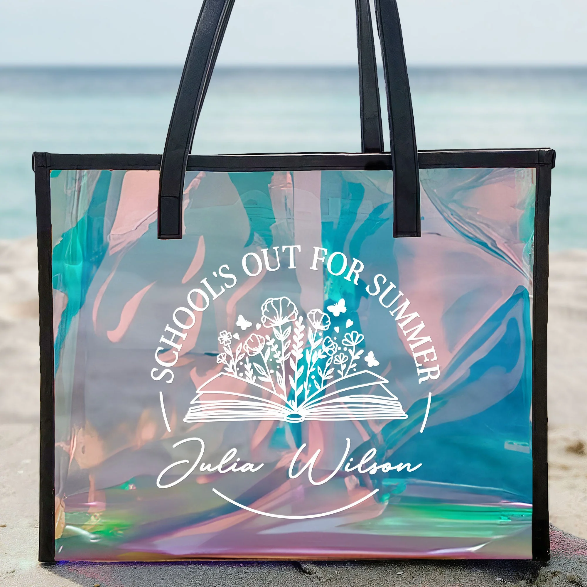 School's Out For Summer - Personalized Holographic Tote - Image 2