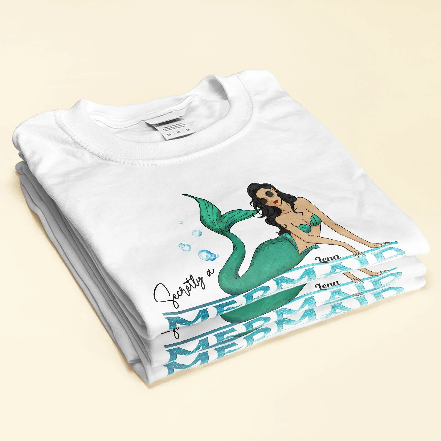 Secretly A Mermaid - Personalized Shirt - Birthday Gift For Girls, Mermaid Girls, Ocean Lovers - Image 2