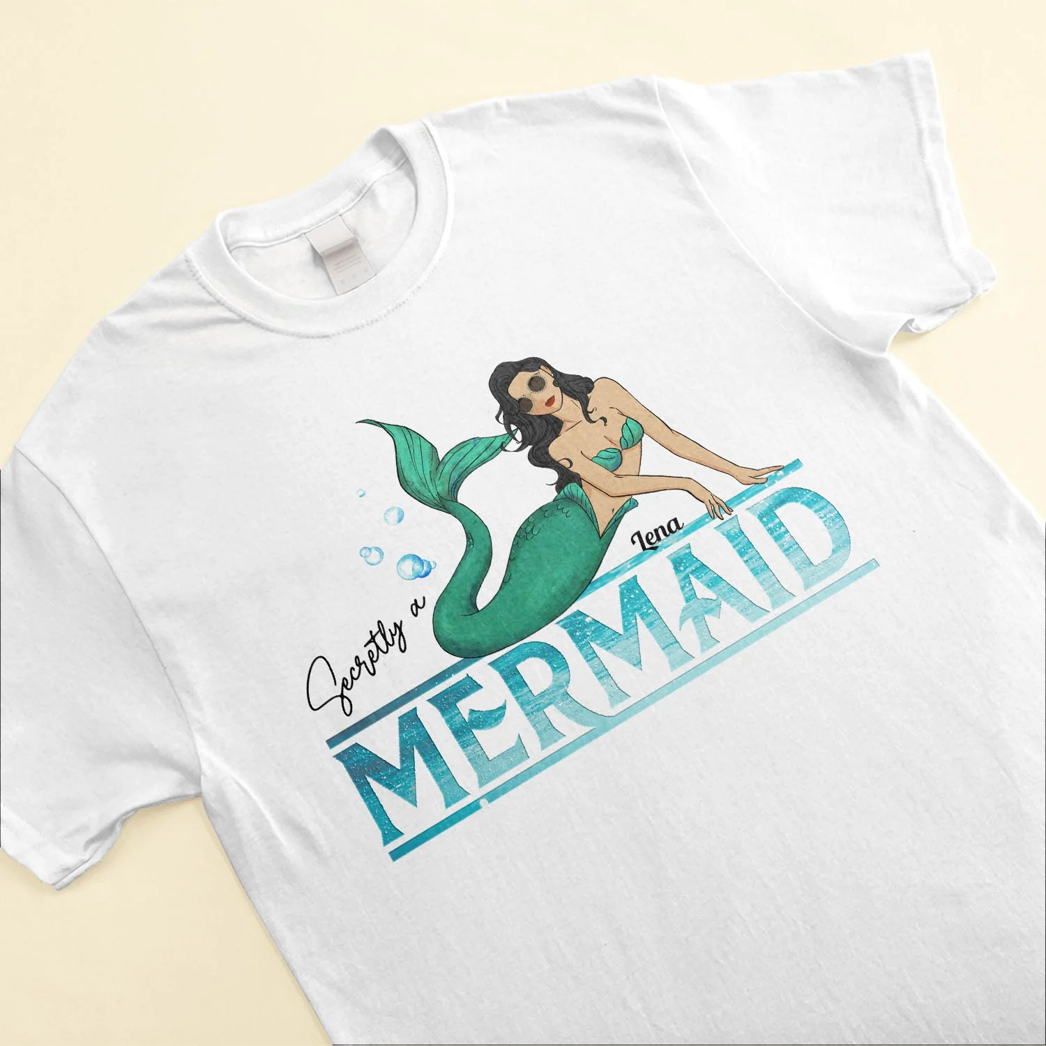 Secretly A Mermaid - Personalized Shirt - Birthday Gift For Girls, Mermaid Girls, Ocean Lovers - Image 3
