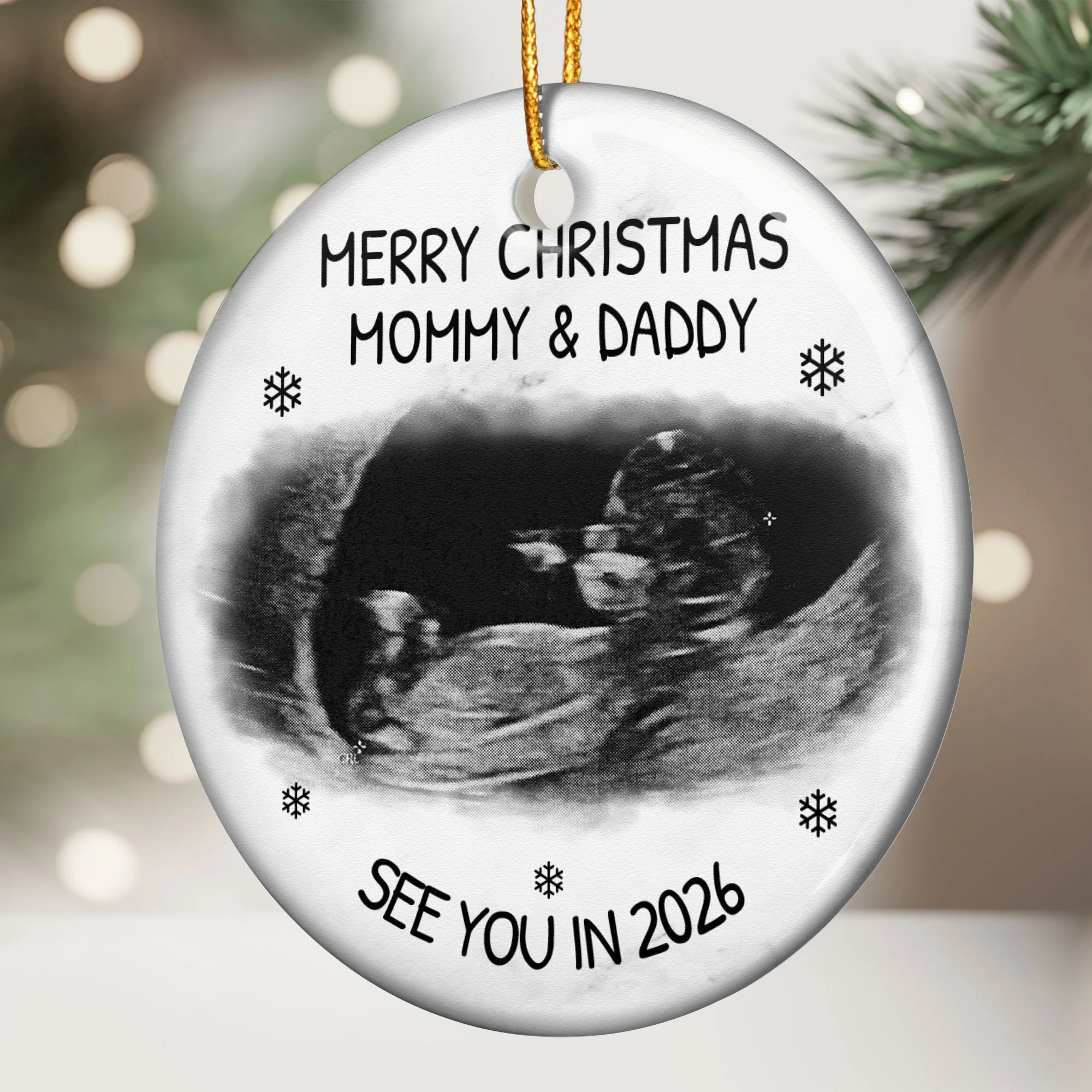 See You In 2026 - Personalized Ceramic Photo Ornament - Image 2