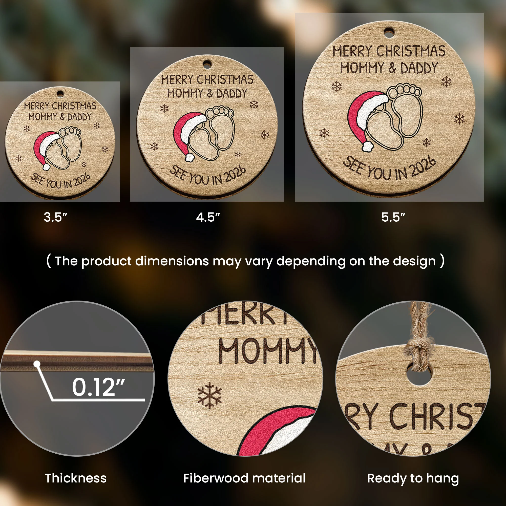See You In 2026 - Personalized Wooden Ornament - Image 3