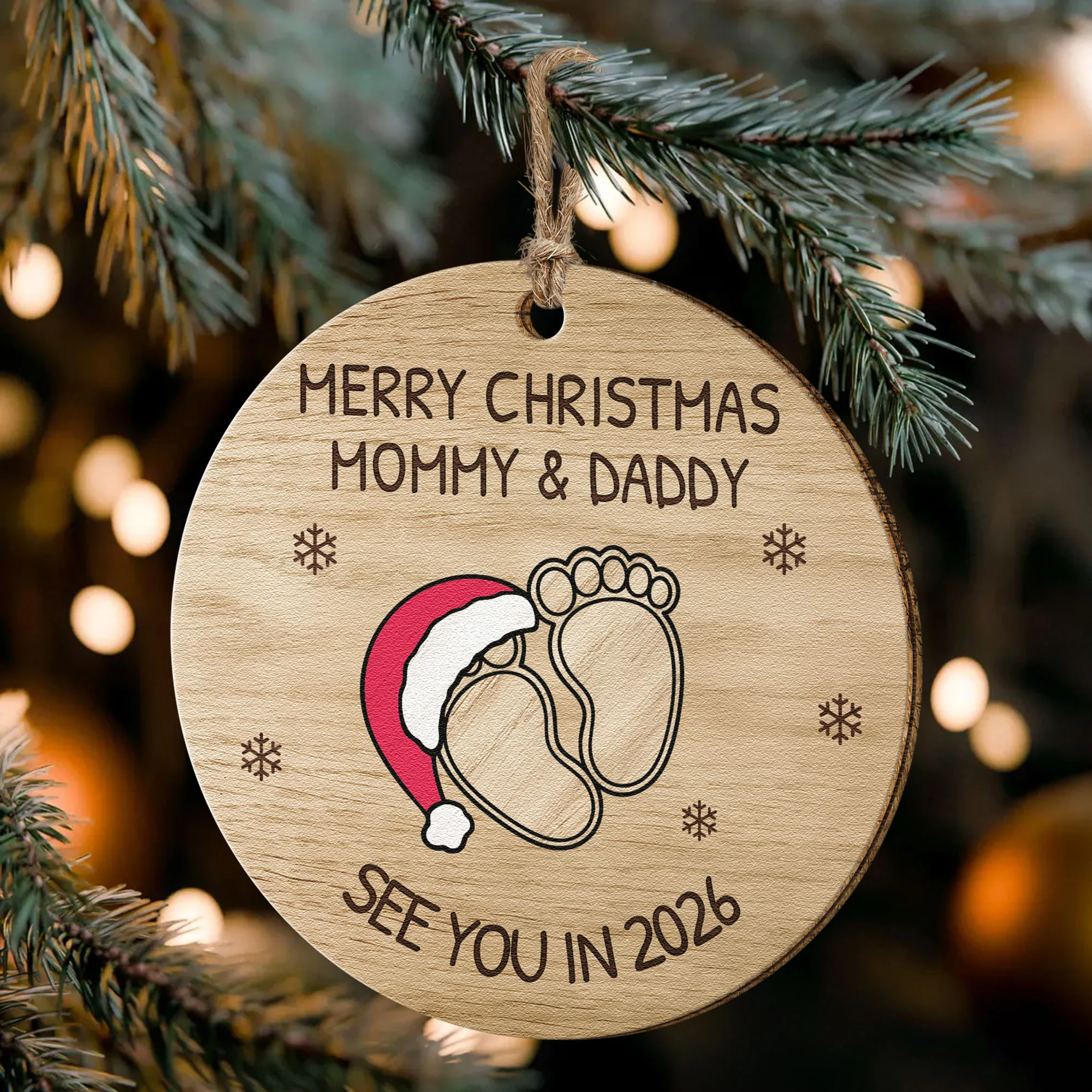 See You In 2026 - Personalized Wooden Ornament - Image 5