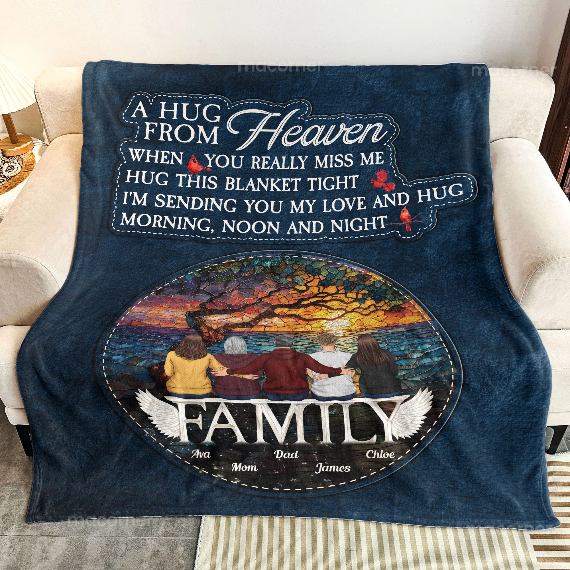 Send A Hug From Heaven - Personalized Blanket - Image 4