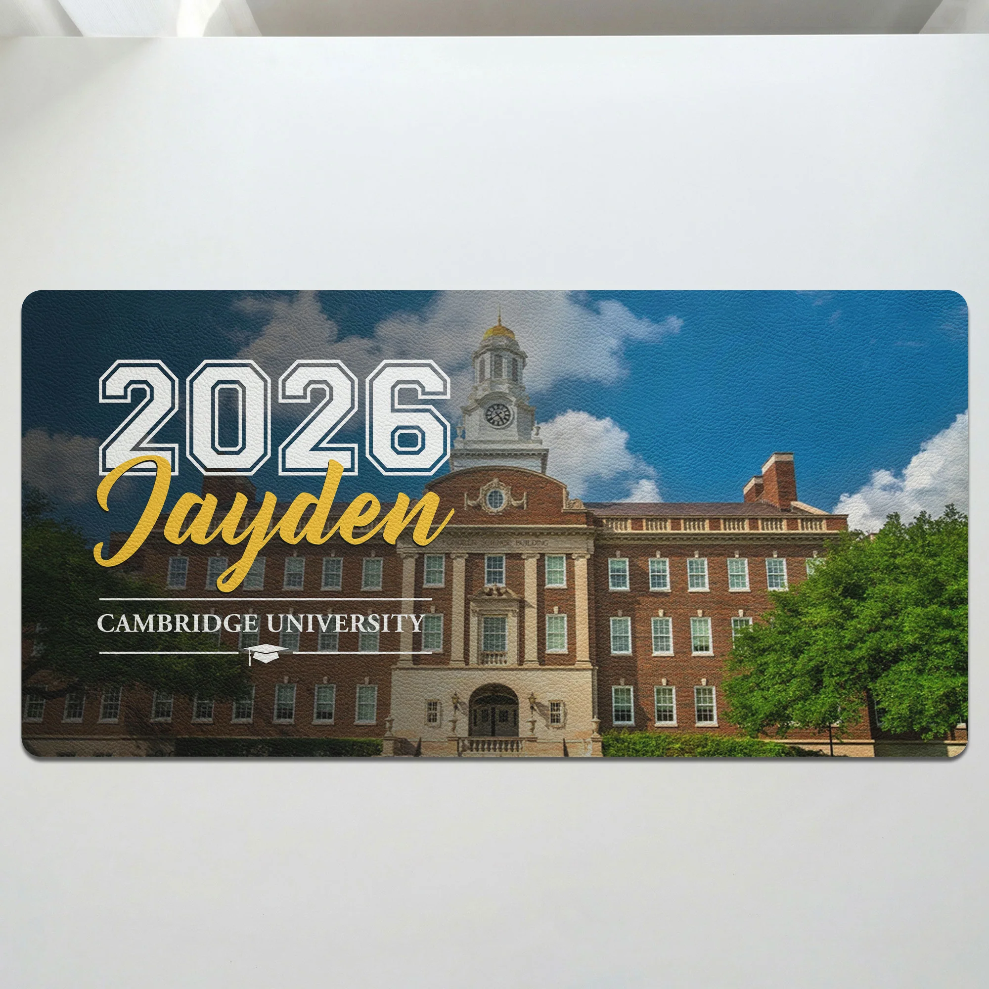 Senior Custom Photo, University Portrait, College Portrait, High School Portrait - Personalized Desk Mat - Image 2