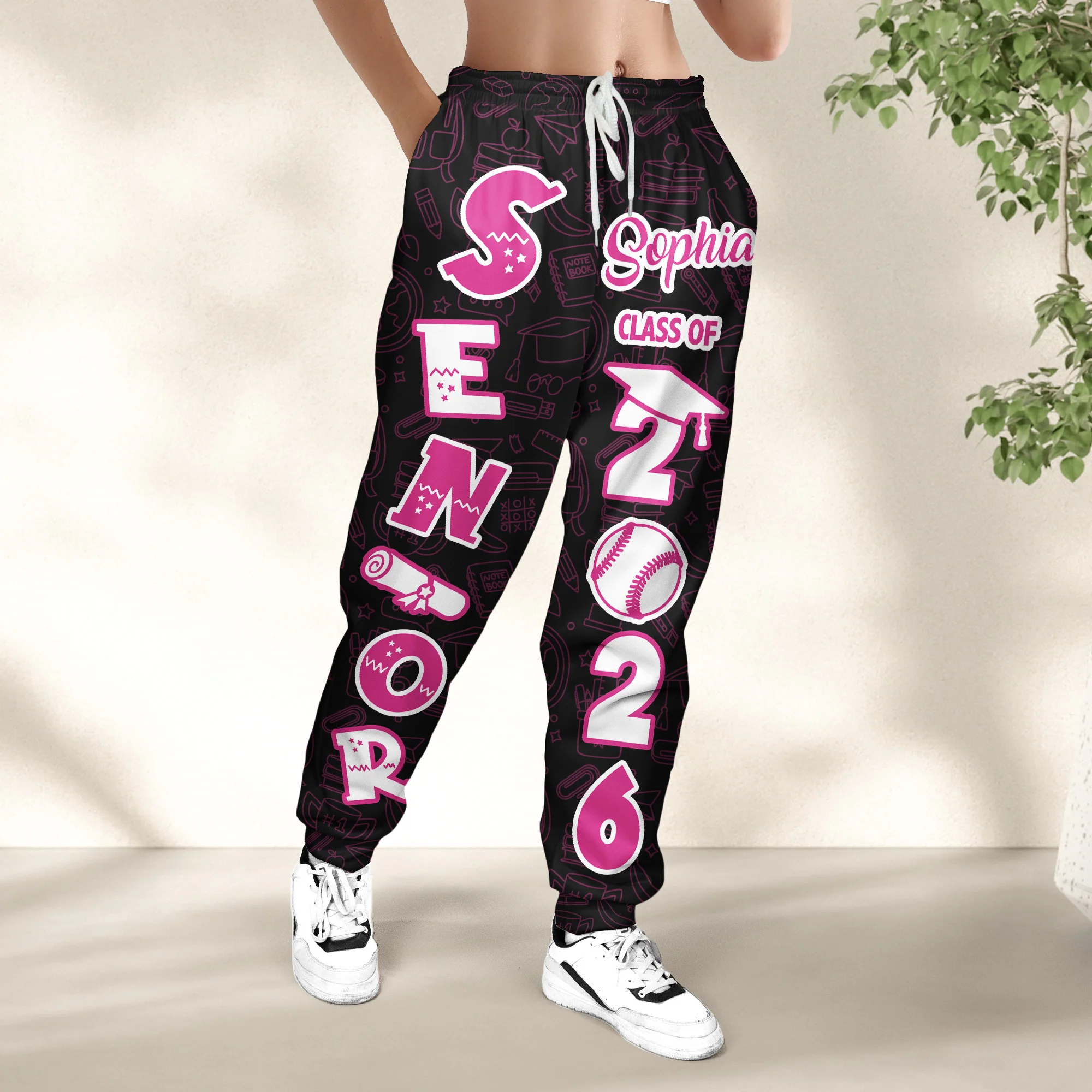 Senior High School, College - Personalized Sweatpants, Lounge Pants With Pockets - Image 6