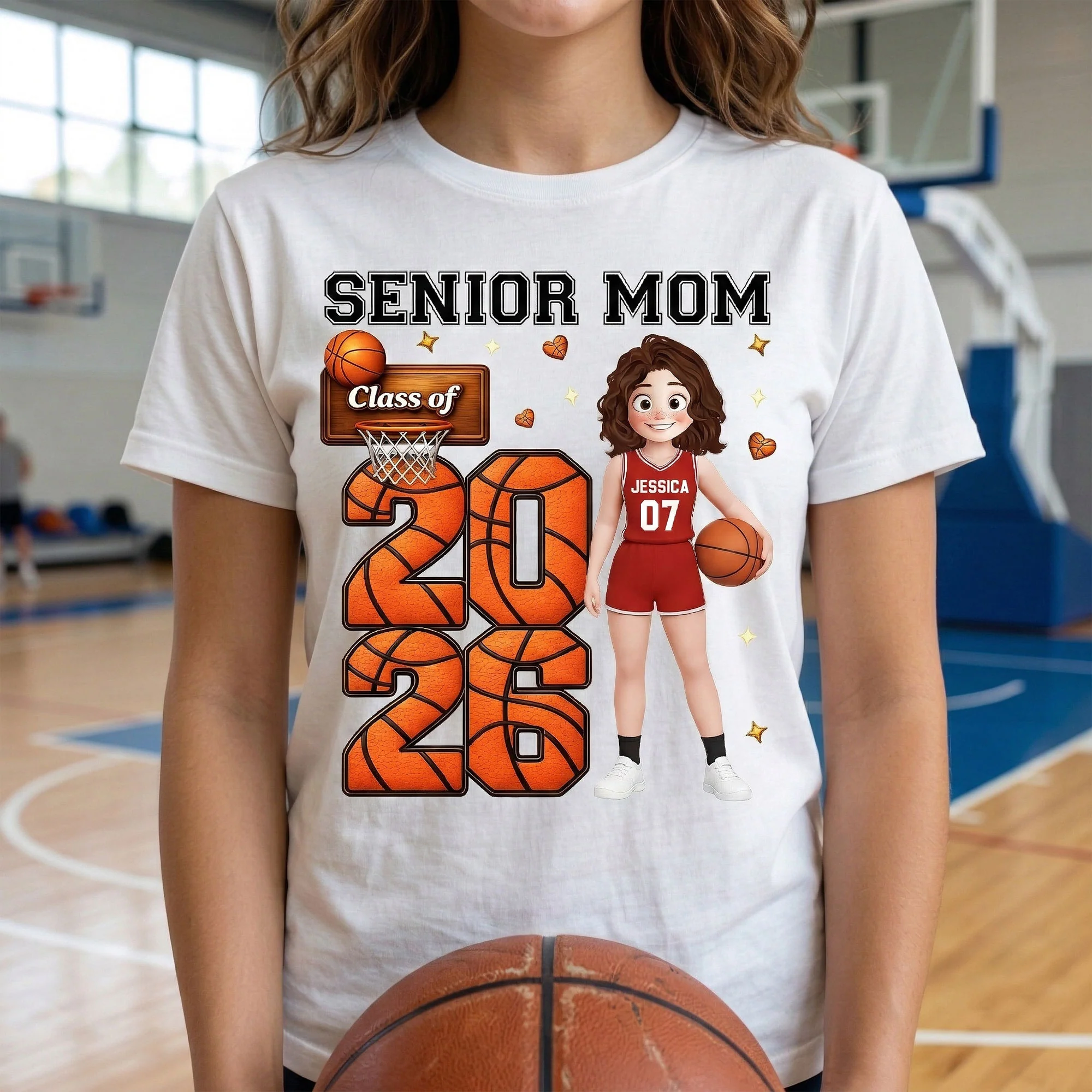 Senior Mom Basketball - Personalized Shirt - Image 4