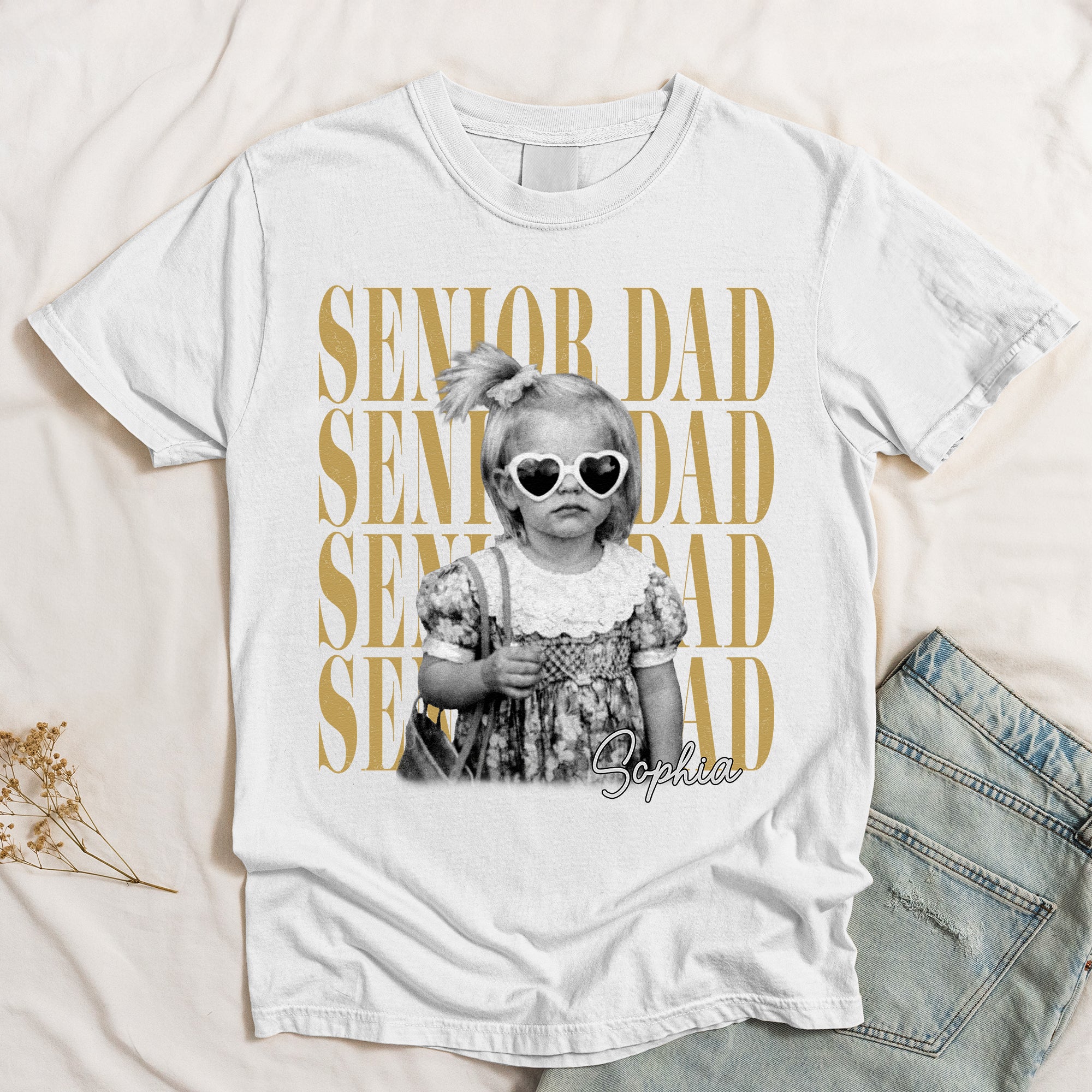 Senior Vintage Photo And Year - Personalized Shirt - Image 2