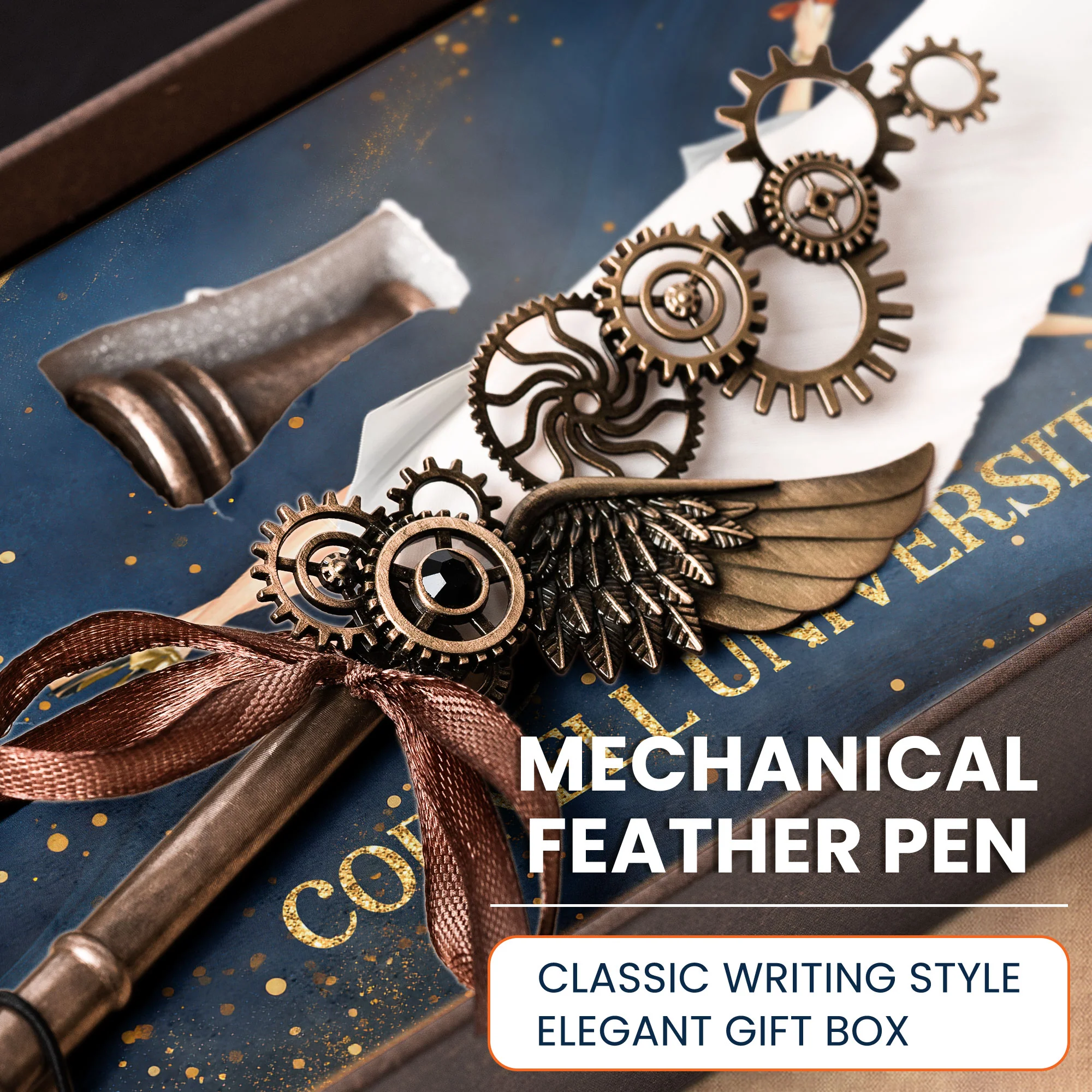 She Believed She Could So She Did - Feather Pen Set With Custom Card - Image 5