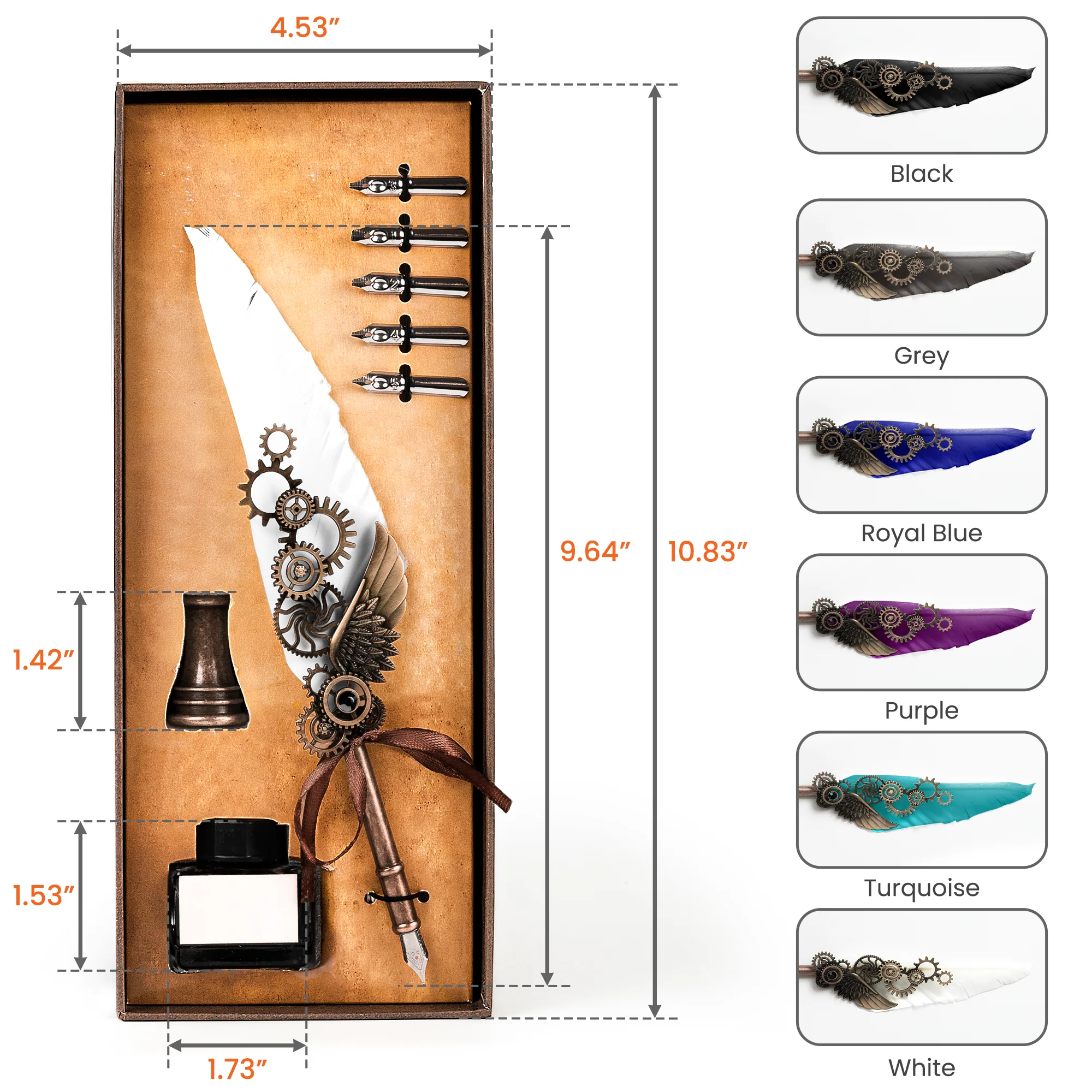Thank You For Being My Unbiological Sister - Feather Pen Set With Custom Card - Image 6