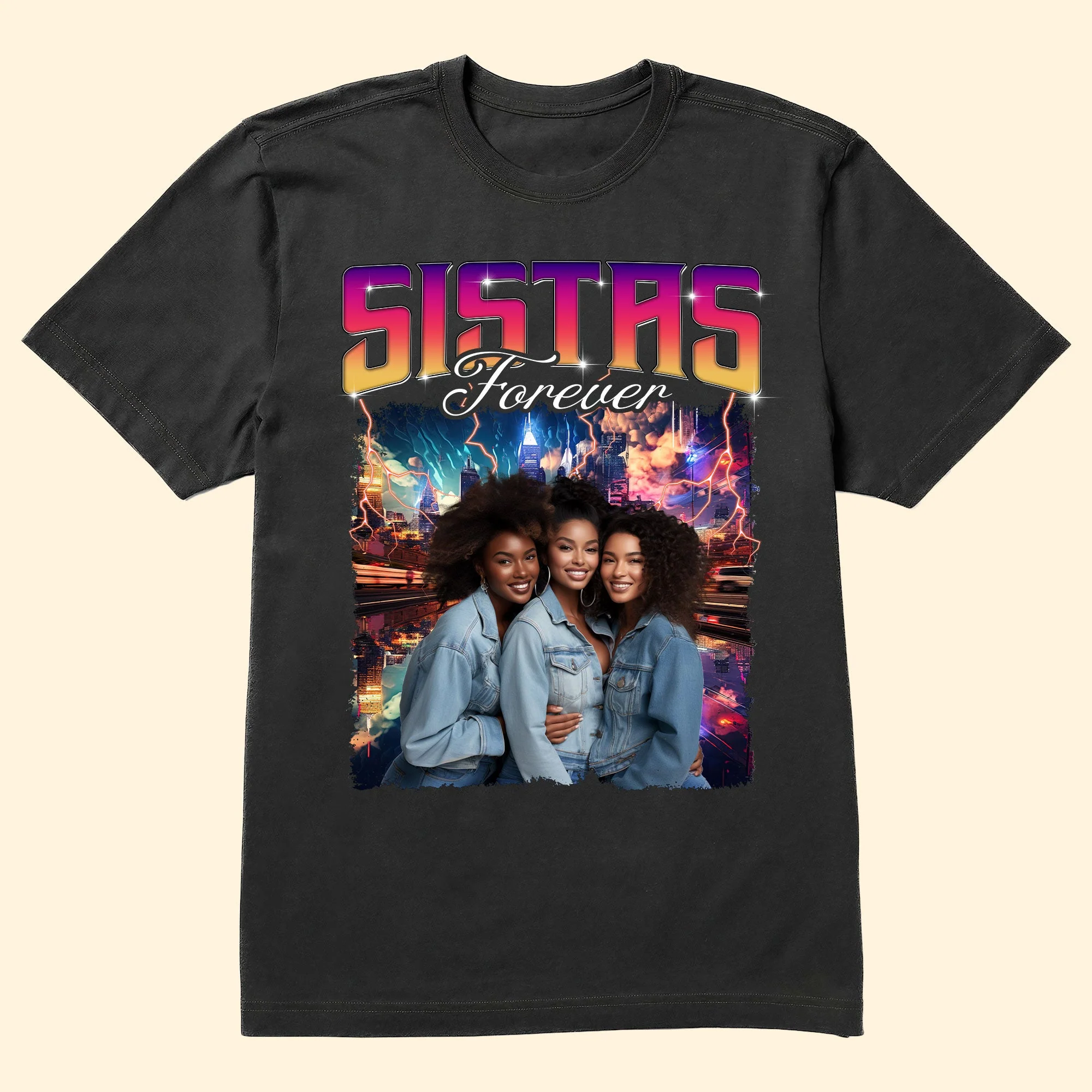 Sistas Bootleg Rap Style Custom Photo - Personalized Photo Shirt - Image 7