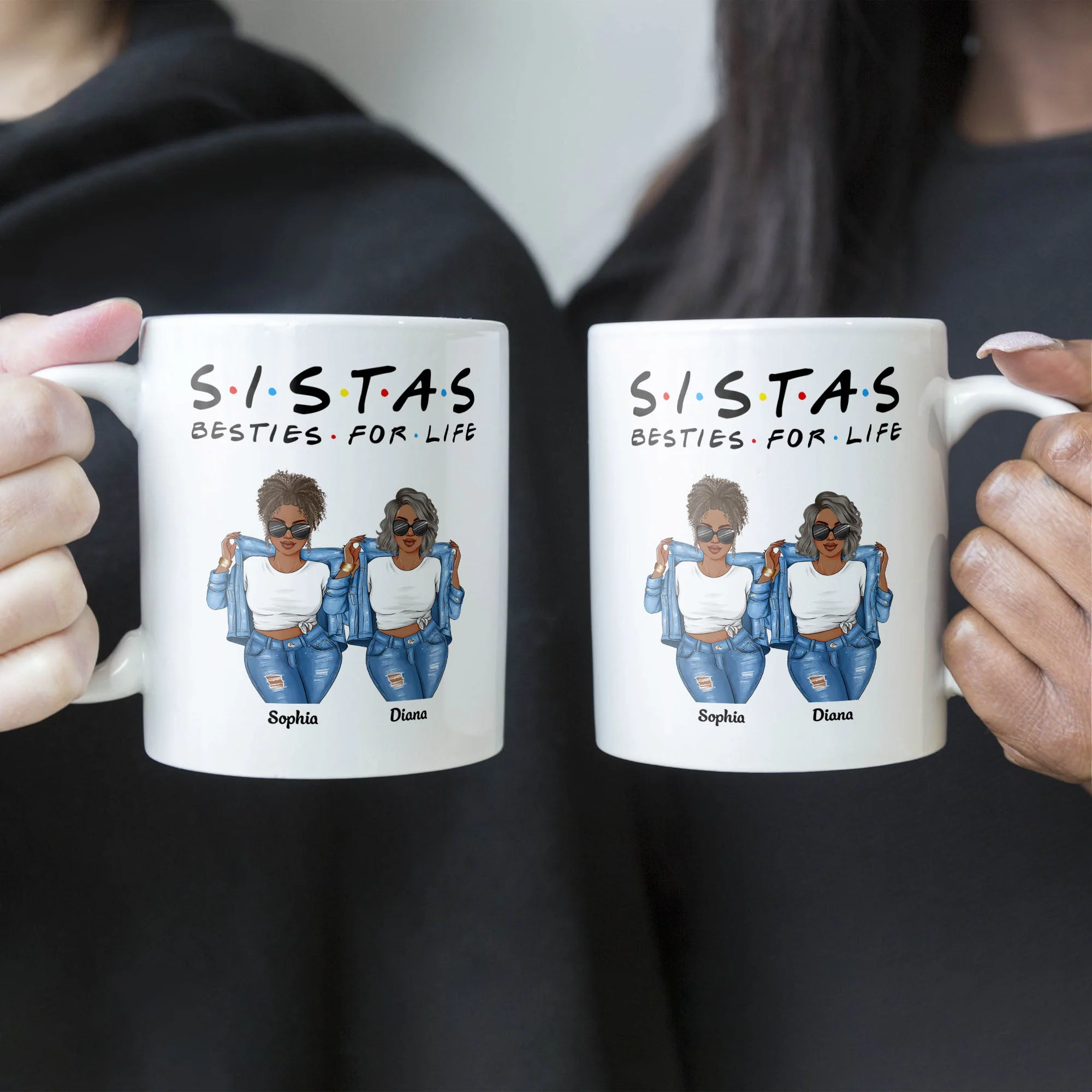 Sistas For Life - Personalized Mug - Image 5