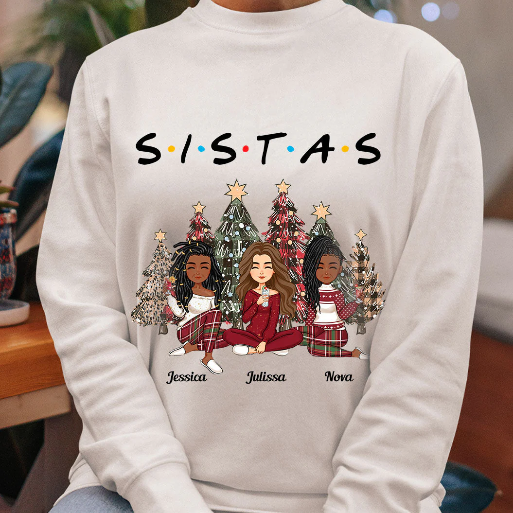 Sistas Forever Christmas Gift - Personalized Shirt - Image 2