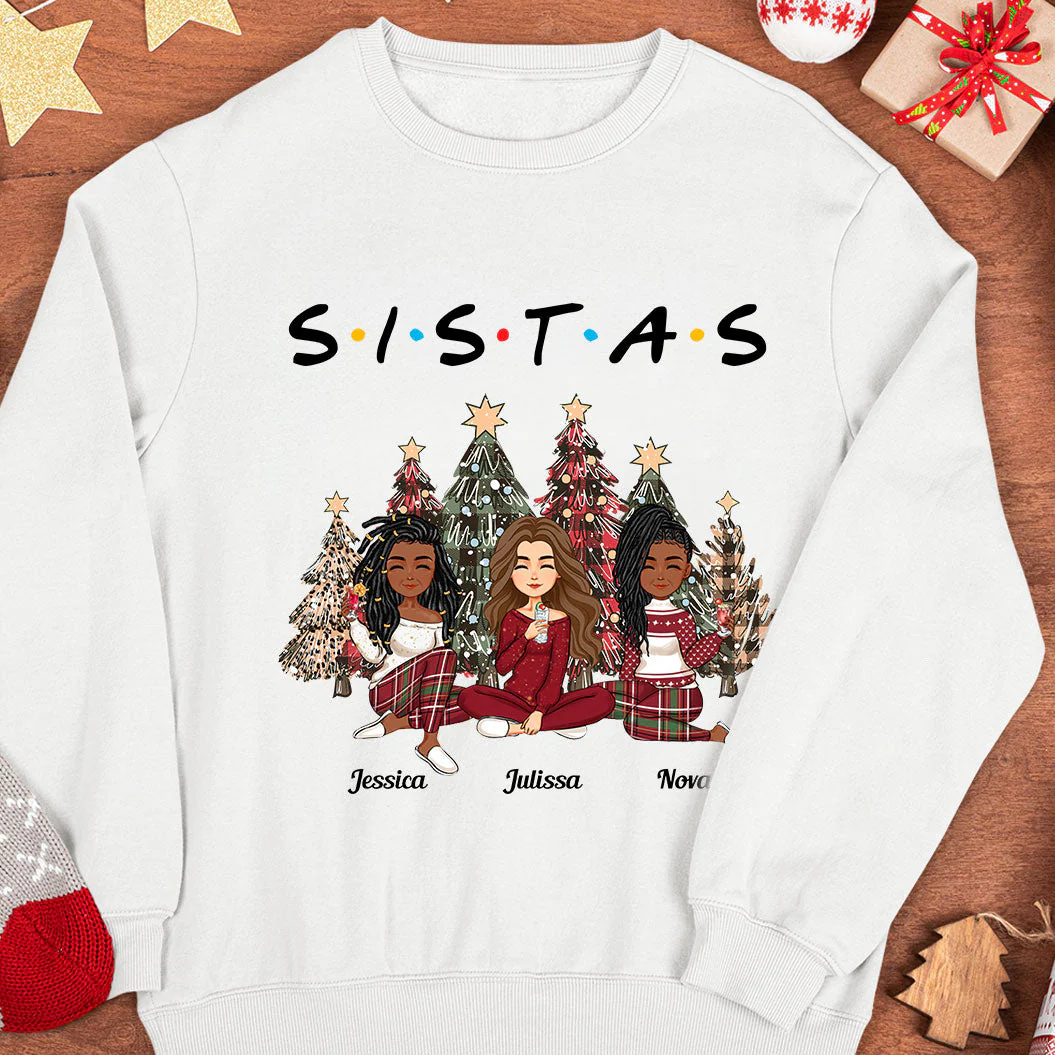Sistas Forever Christmas Gift - Personalized Shirt - Image 3