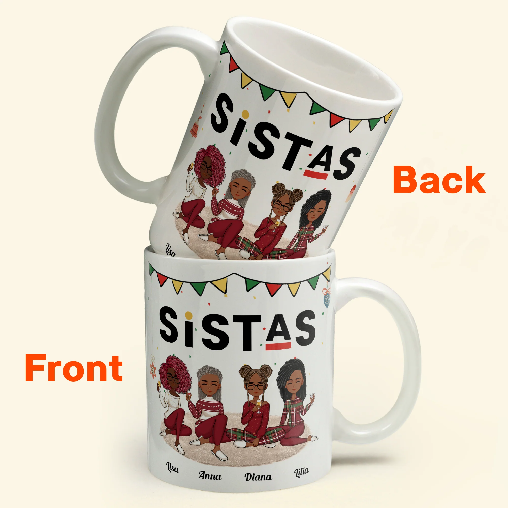 Sistas Forever - Personalized Mug - Christmas Birthday Gift For Sistas, Sisters, Besties - Image 5