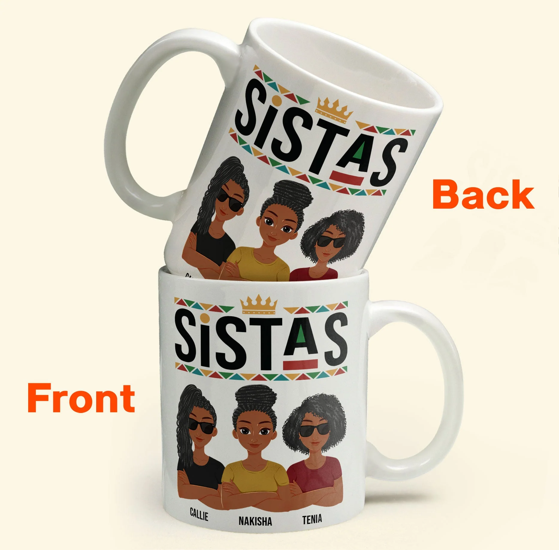 Sistas - New Version - Personalized Mug - Image 3