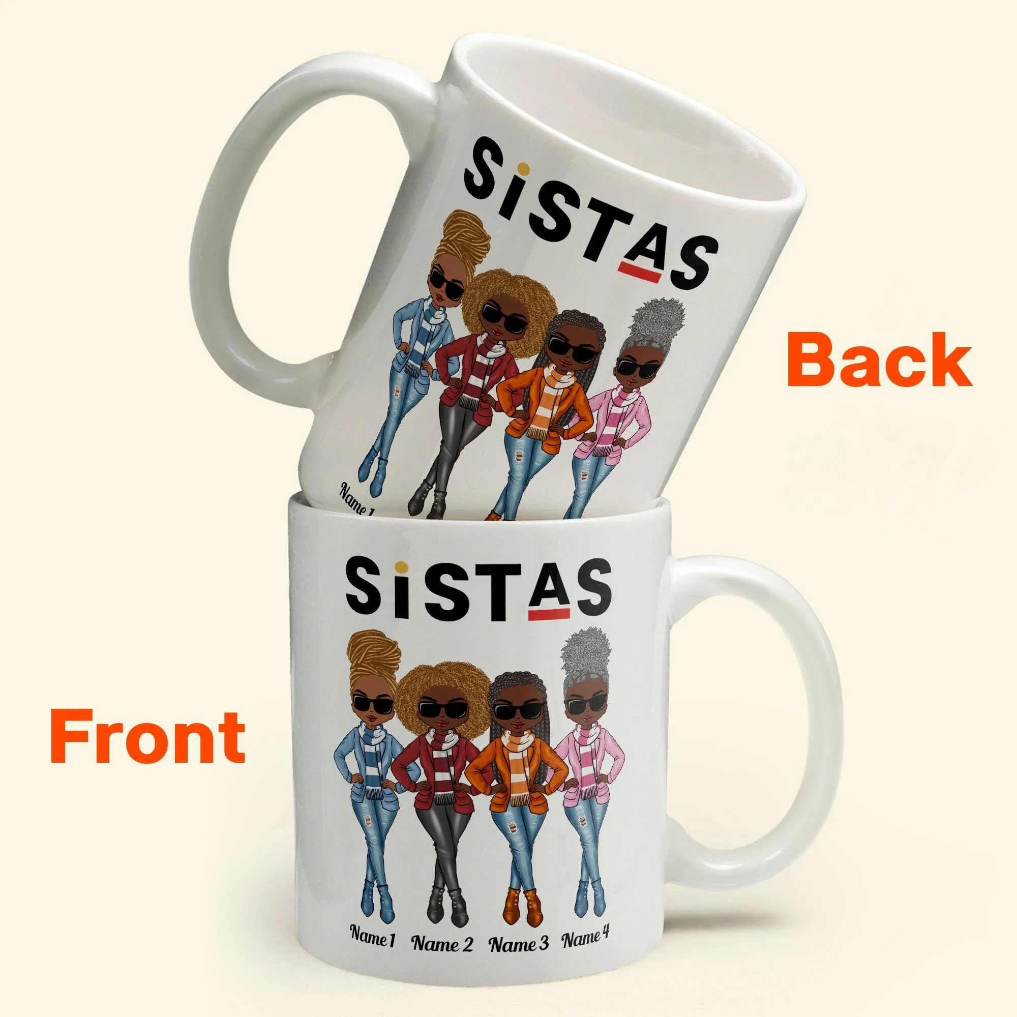 Sistas - Personalized Mug - Image 4