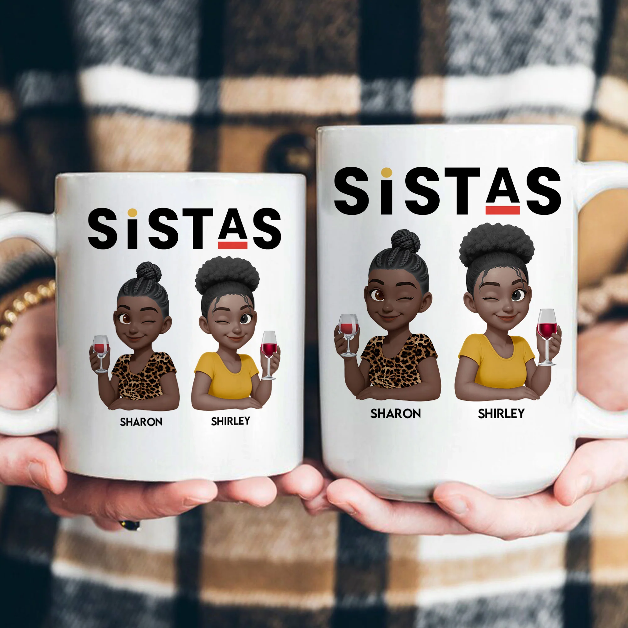 Sistas - Soul Sisters - 3D New Version - Personalized Mug - Image 4