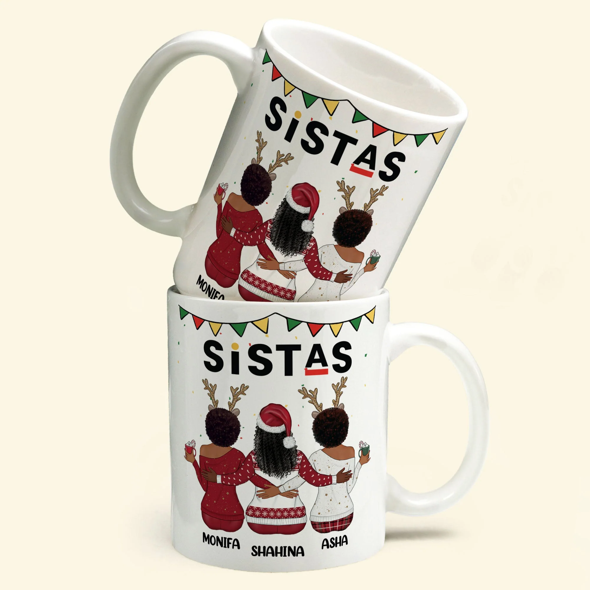 Sistas Soul Sisters - Personalized Mug - Christmas Gift For Sister - Image 2