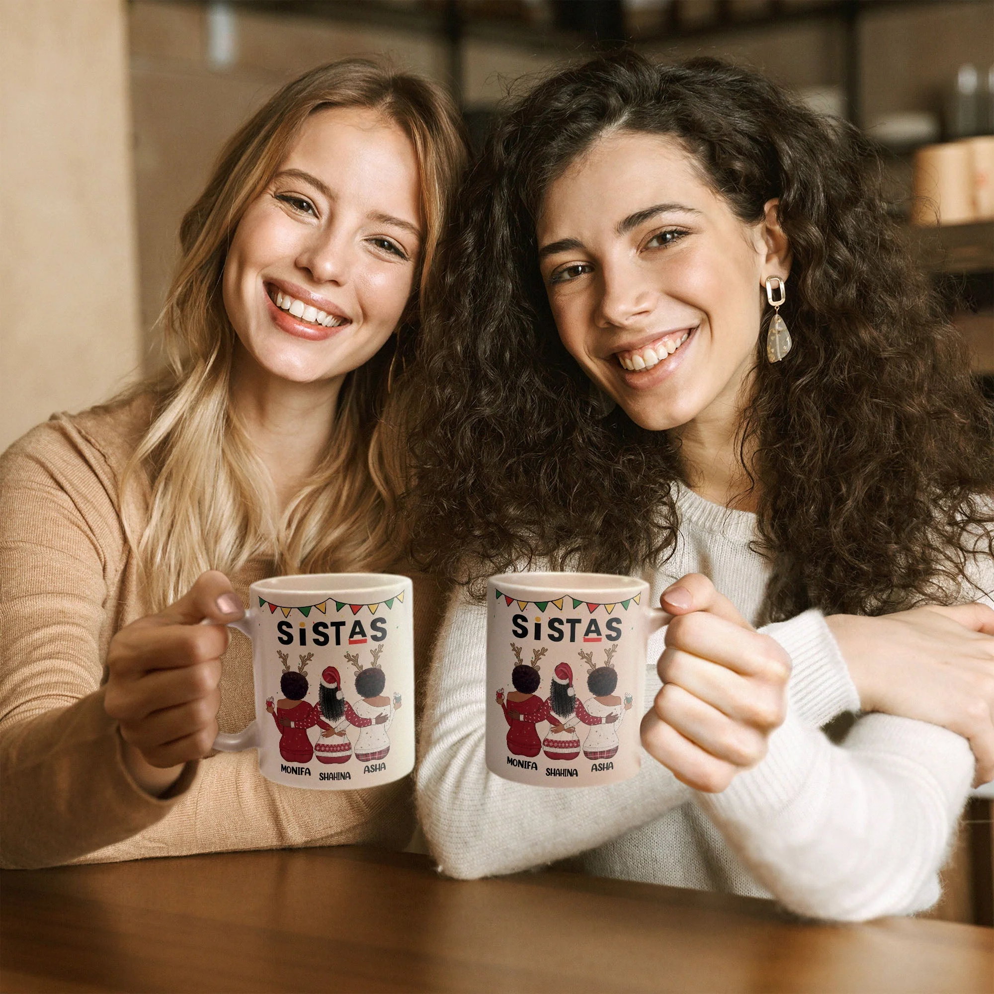 Sistas Soul Sisters - Personalized Mug - Christmas Gift For Sister - Image 4