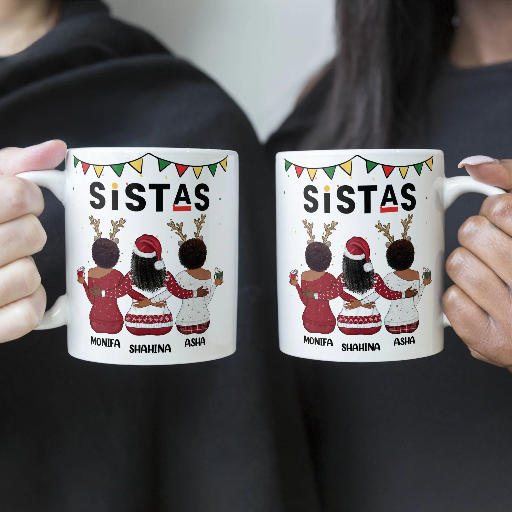 Sistas Soul Sisters - Personalized Mug - Christmas Gift For Sister - Image 5