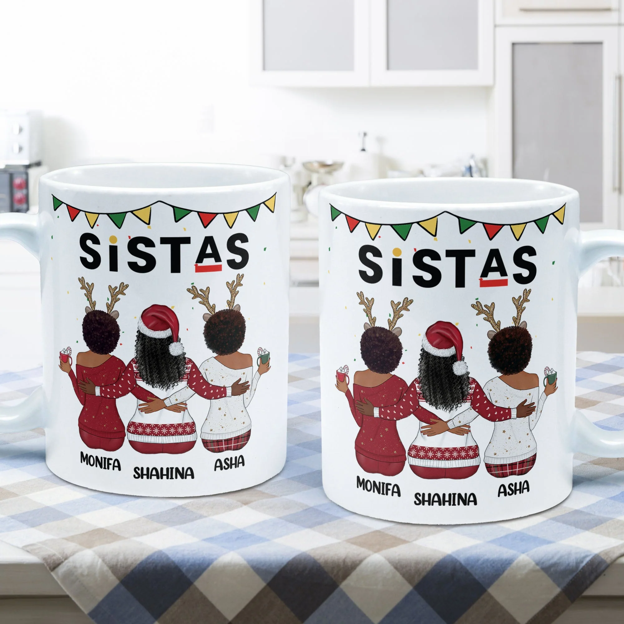 Sistas Soul Sisters - Personalized Mug - Christmas Gift For Sister - Image 6