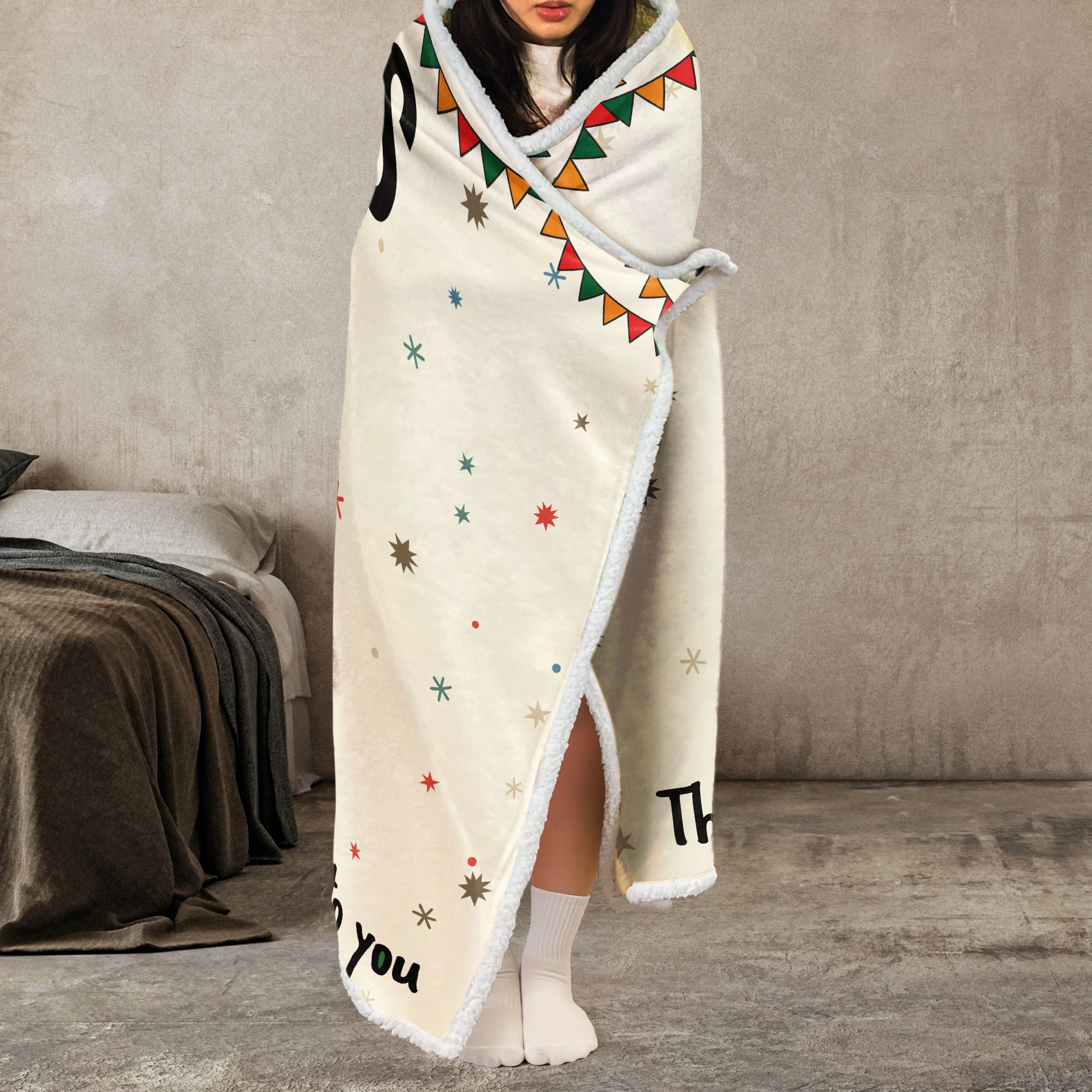Sistas Think Of This Blanket As A Hug - Personalized Wearable Blanket Hoodie - Image 4