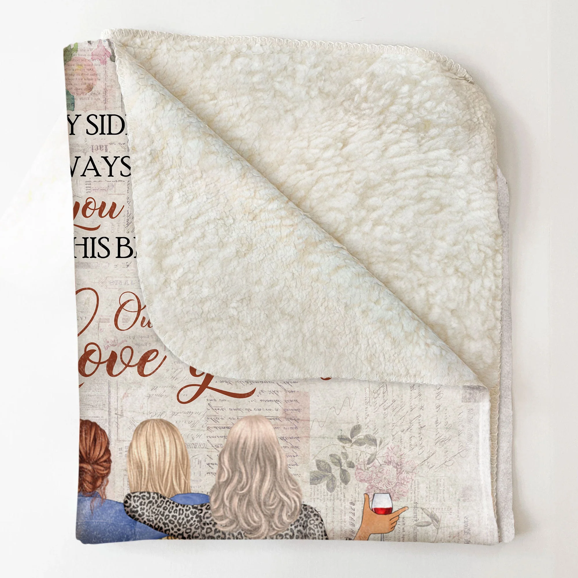 Sisters Are Always Connected By Heart - Personalized Blanket - Birthday Gift For Her, Sisters, Family Members, Girls - Image 4