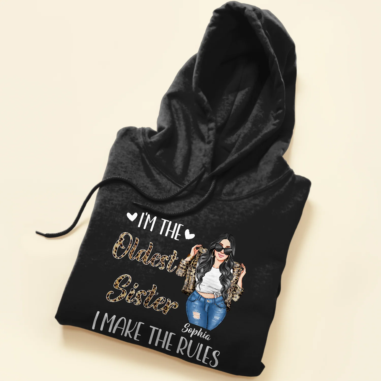Sisters Are The Rules - Personalized Shirt - Birthday Gift For Sisters, Sistas - Leopard Jacket Girls - Image 5