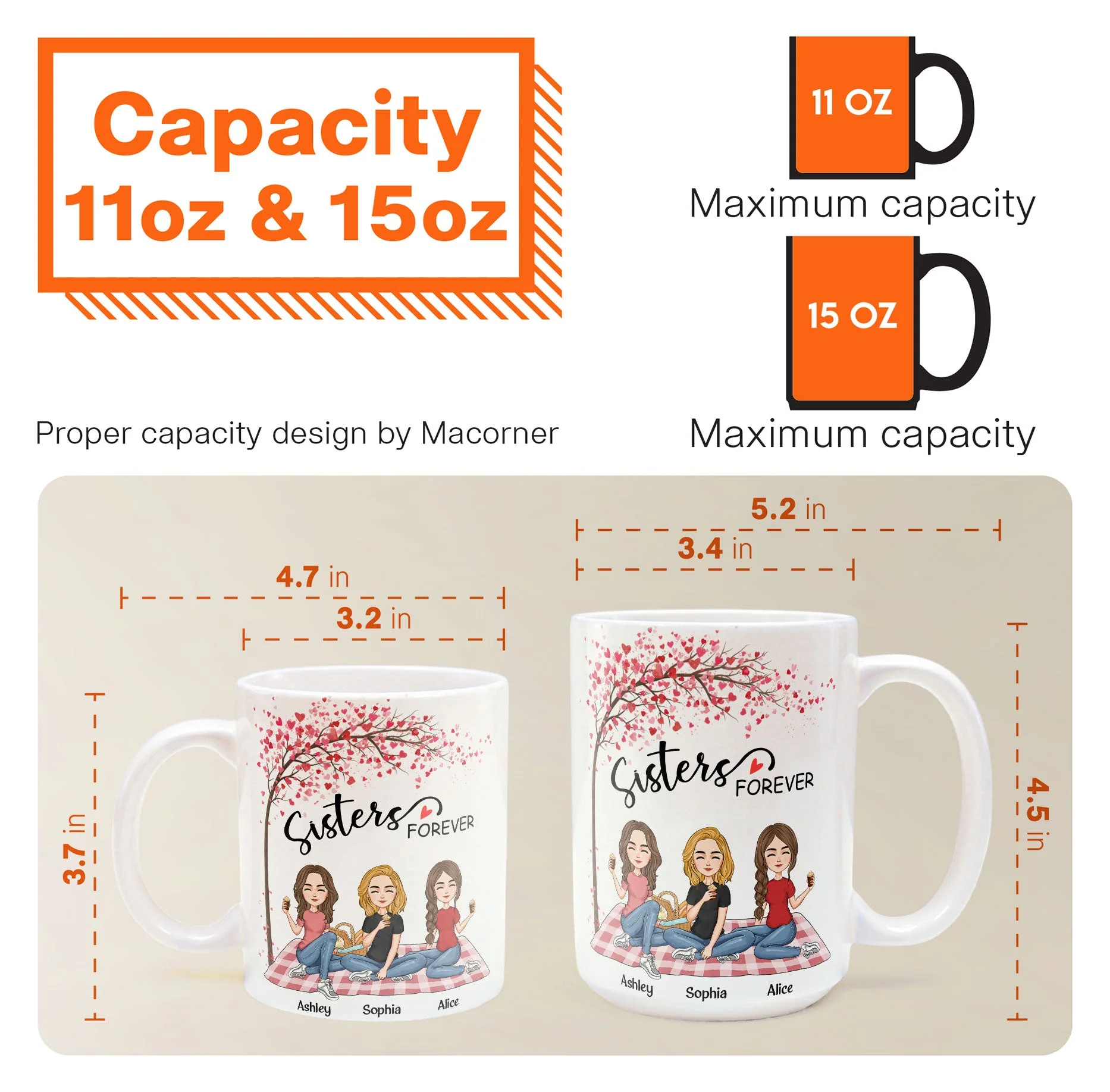 Sisters Forever - Limited Edition - Personalized Mug - Image 8