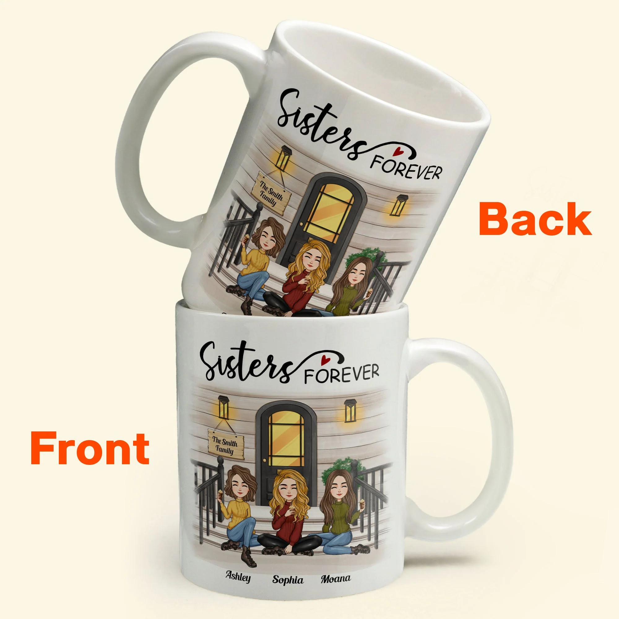 Sisters Forever - Personalized Mug - Image 2