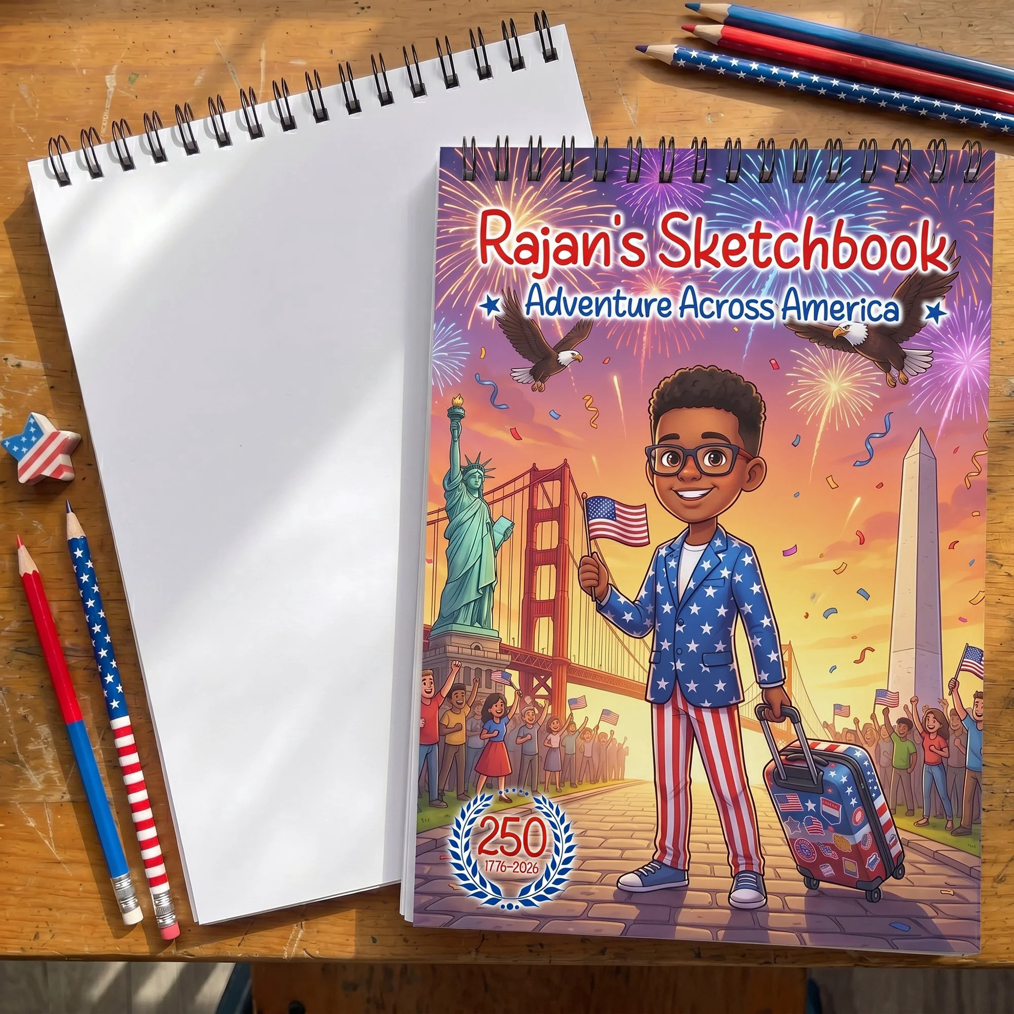 Sketchbook Adventure Across America - Personalized Sketch Book