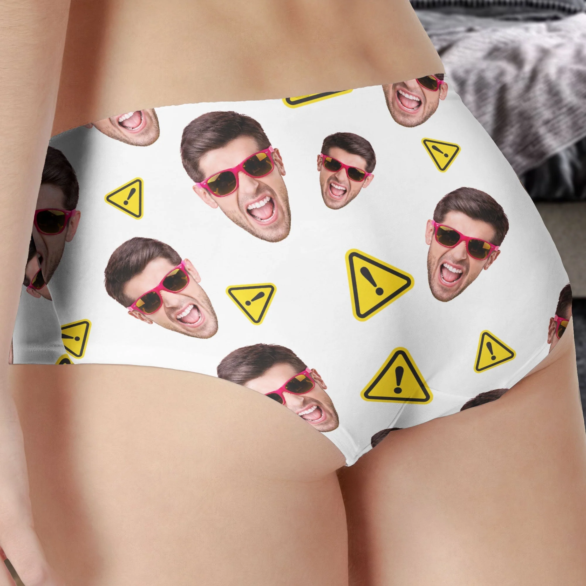 Slippery When Wet - Personalized Photo Women's Low-Waisted Brief - Image 5