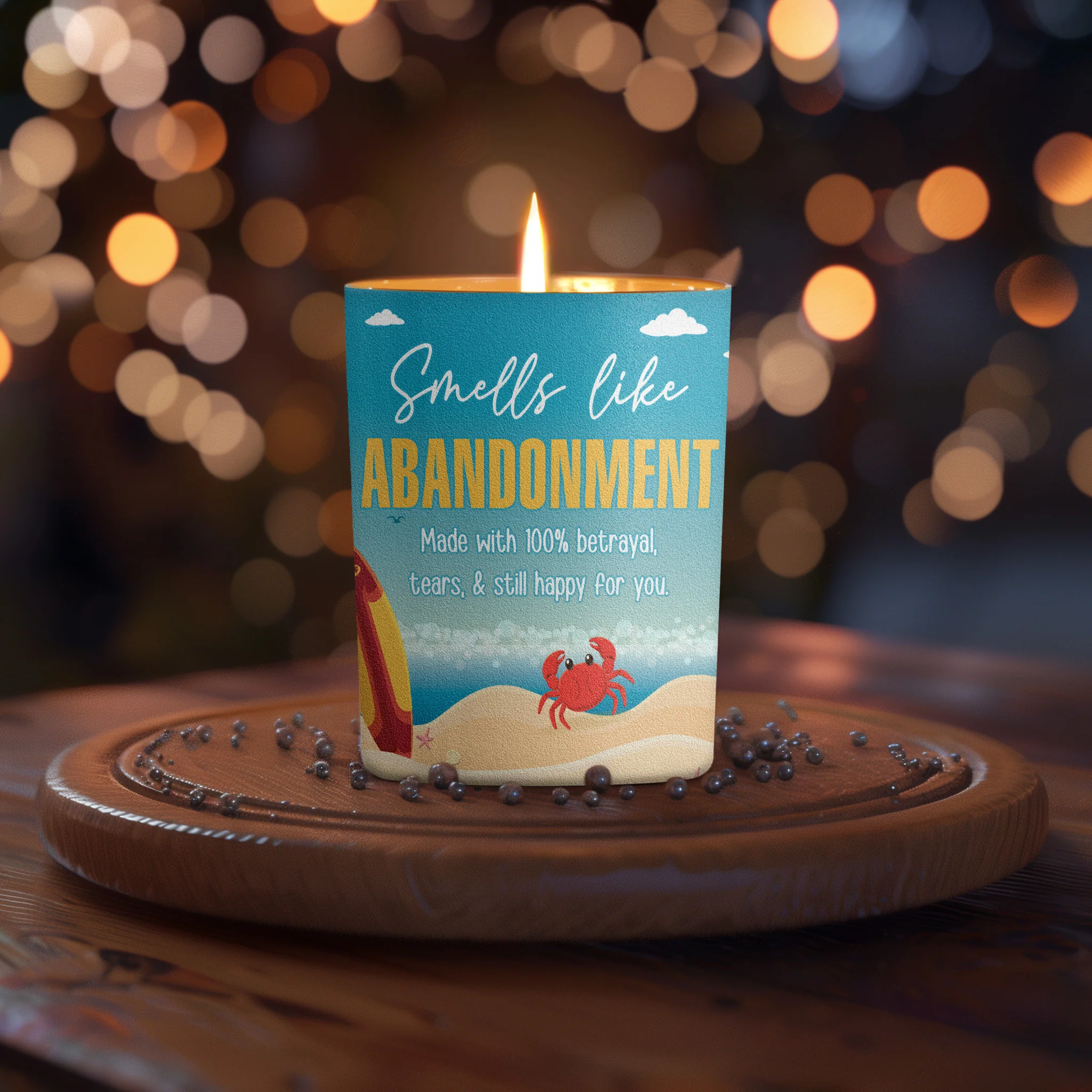 Smells Like Abandonment As A Funny Retirement Gift - Personalized Candle - Image 2
