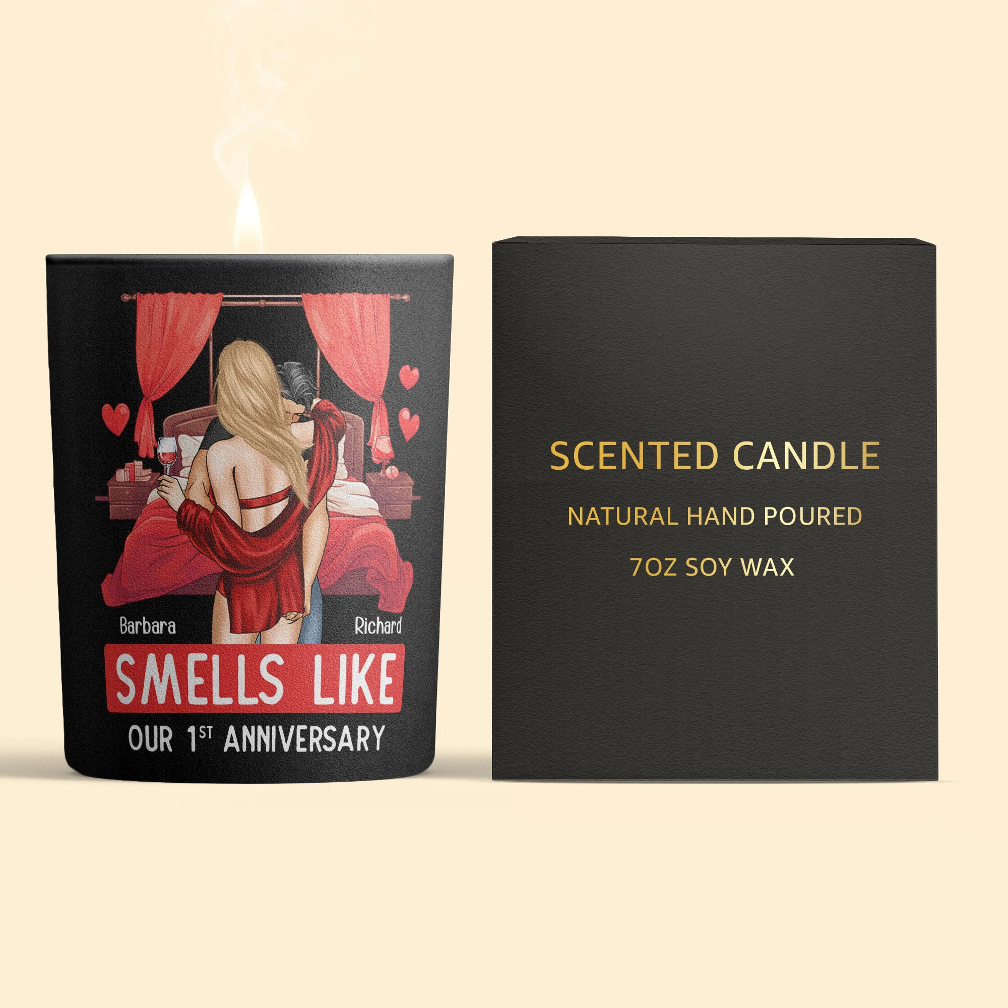 Smells Like Our First Anniversary - Personalized Candle - Image 6