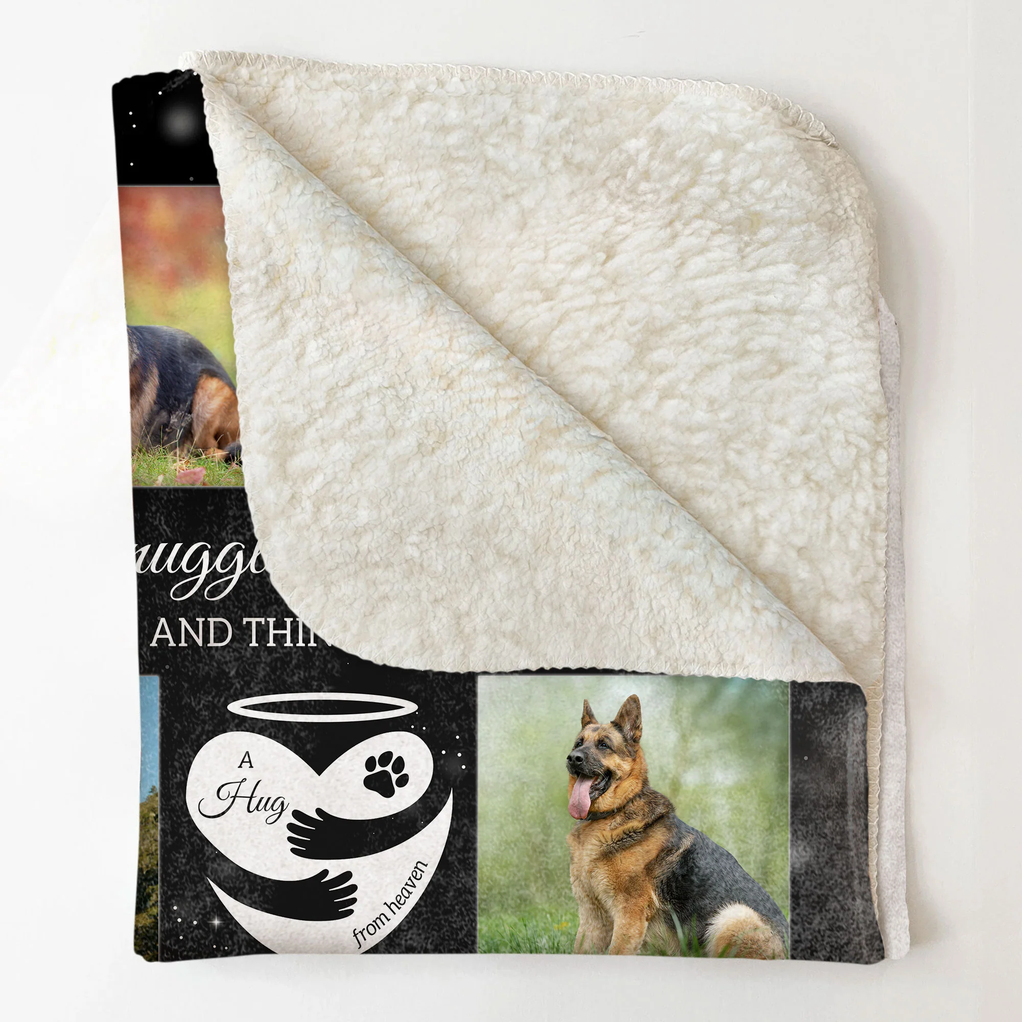 Snuggle This Blanket And Think Of Me Memorial Pet - Personalized Photo Blanket - Image 5