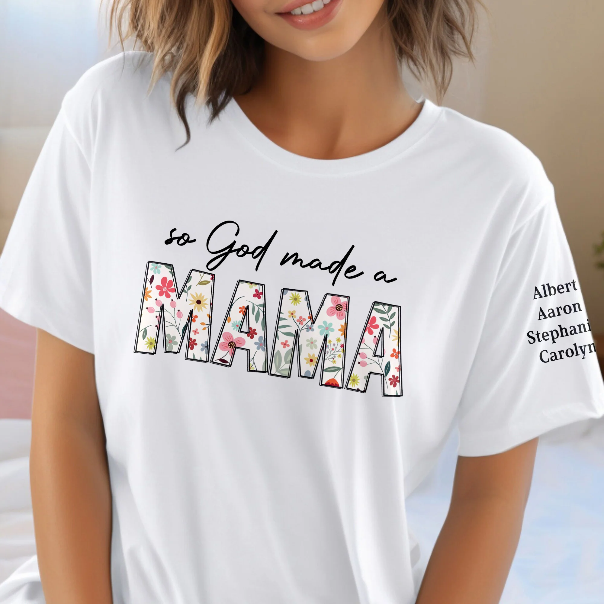 So God Made A Grandma - Personalized Shirt - Image 4