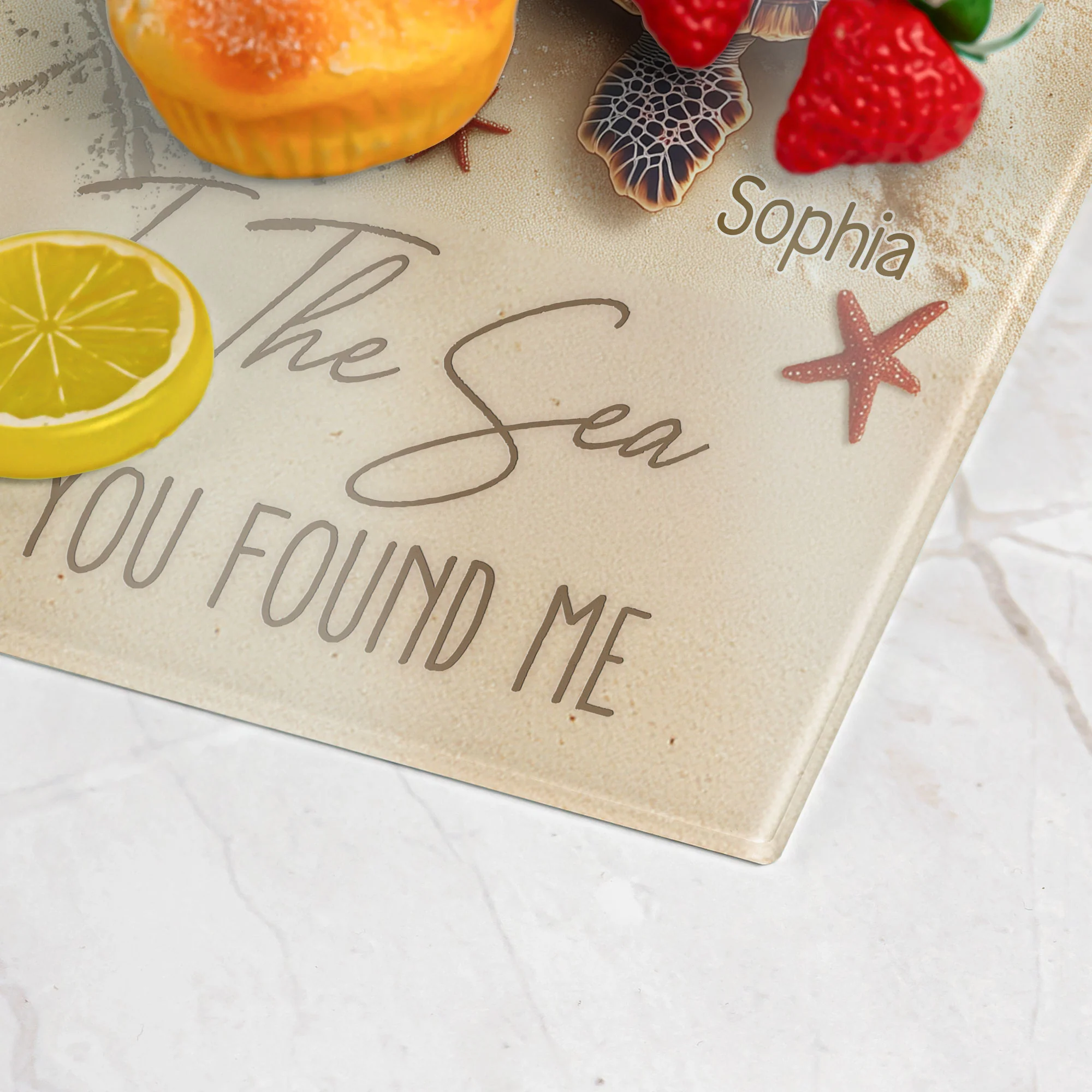 So Many In The Sea - Personalized Glass Cutting Board - Image 5