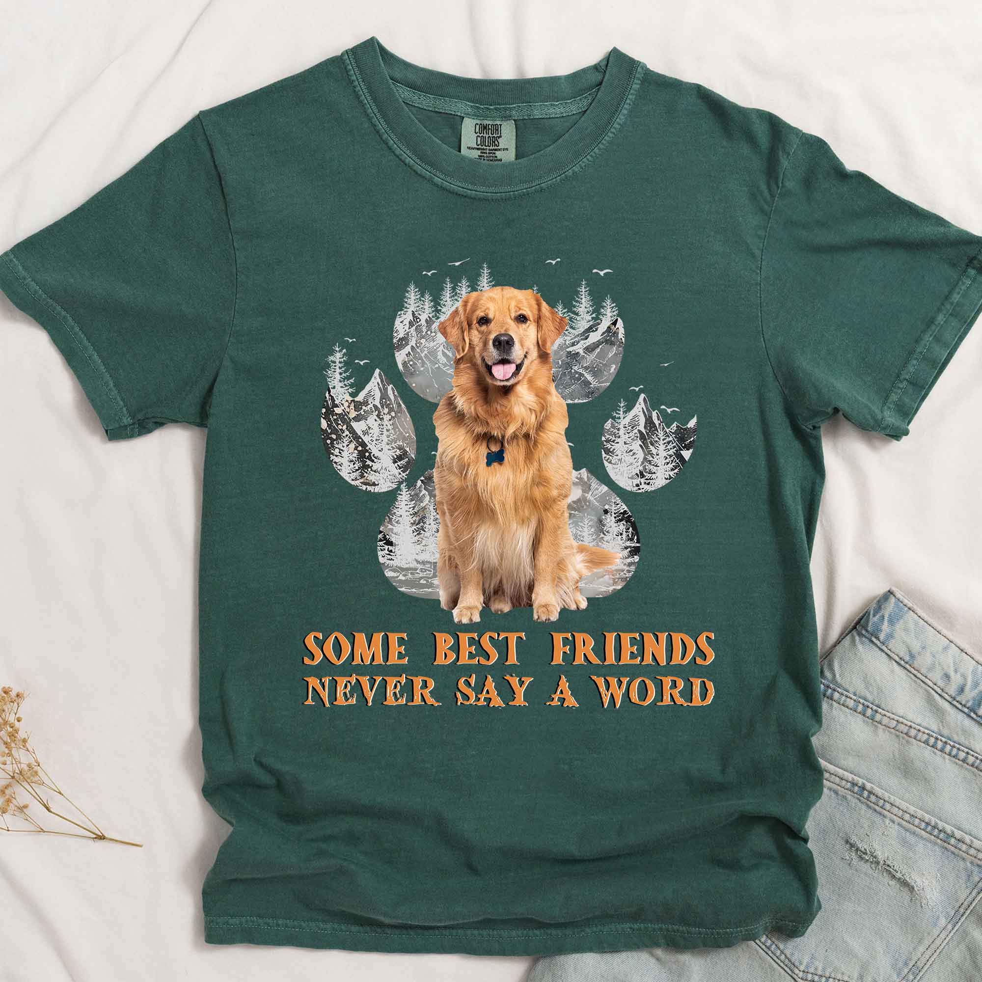Some Best Friends Never Say A Word - Personalized Photo Comfort Tee - Image 2