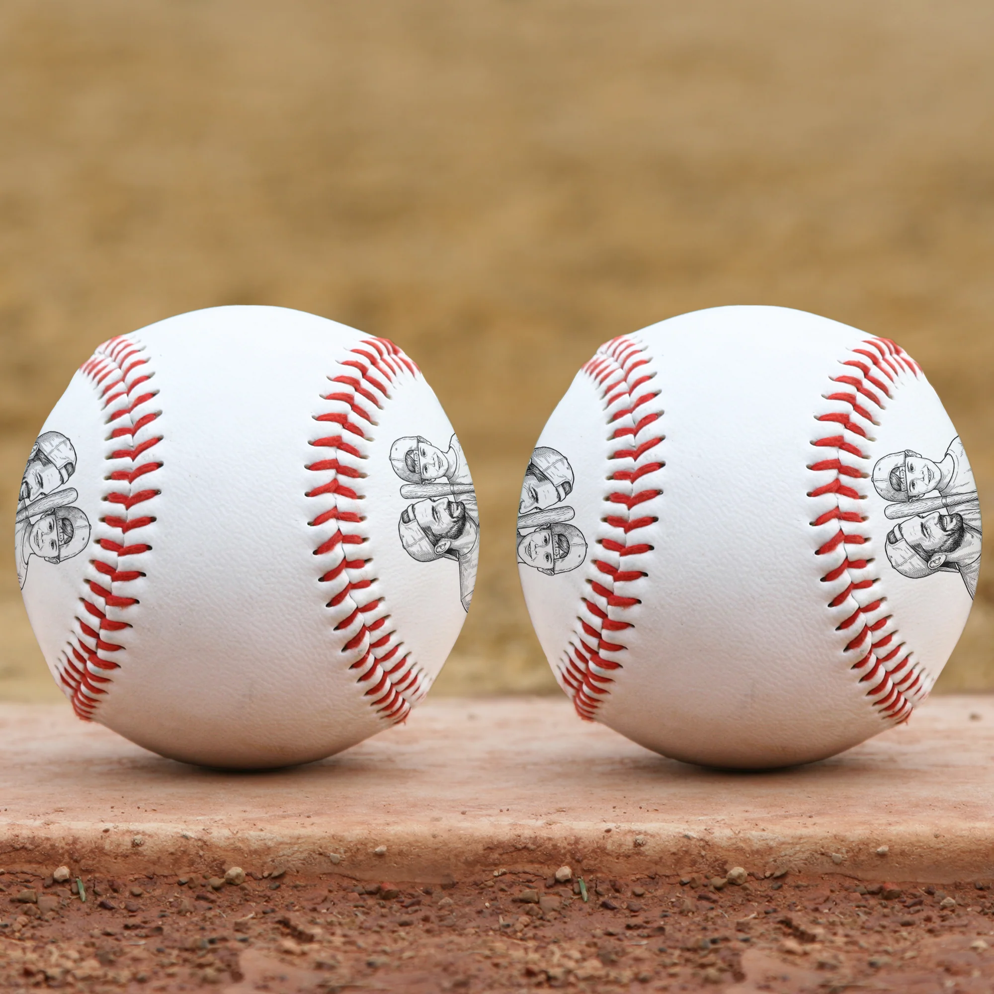 Best Dad Ever Photo Sketch Line Art Father's Day Gift For Dad, Husband - Personalized Baseball - Image 2