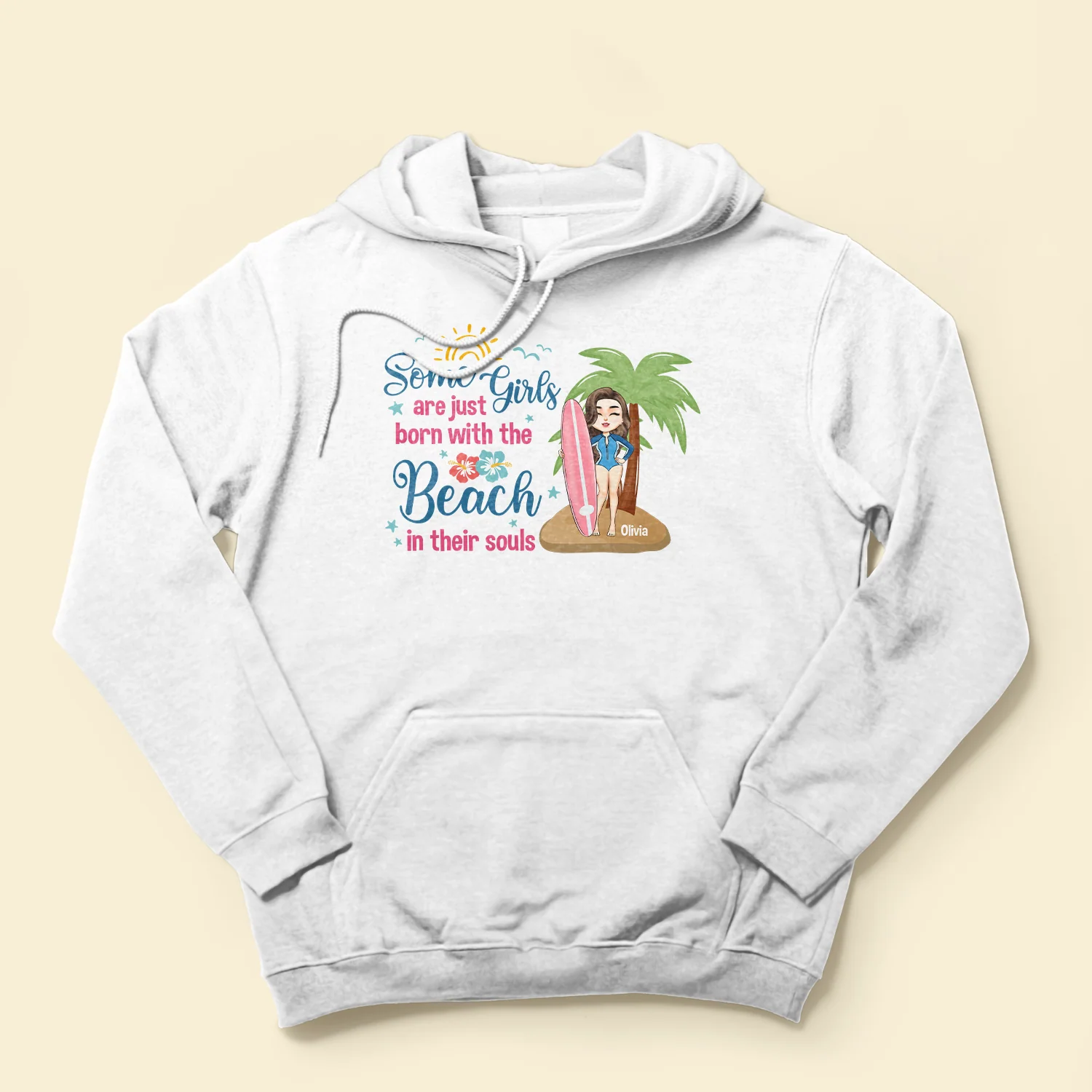Some Girls Are Just Born With The Beach In Their Souls - Personalized Shirt - Summer, Birthday Gift For Surfing Lovers, Surfers, Girl Friends - Image 4