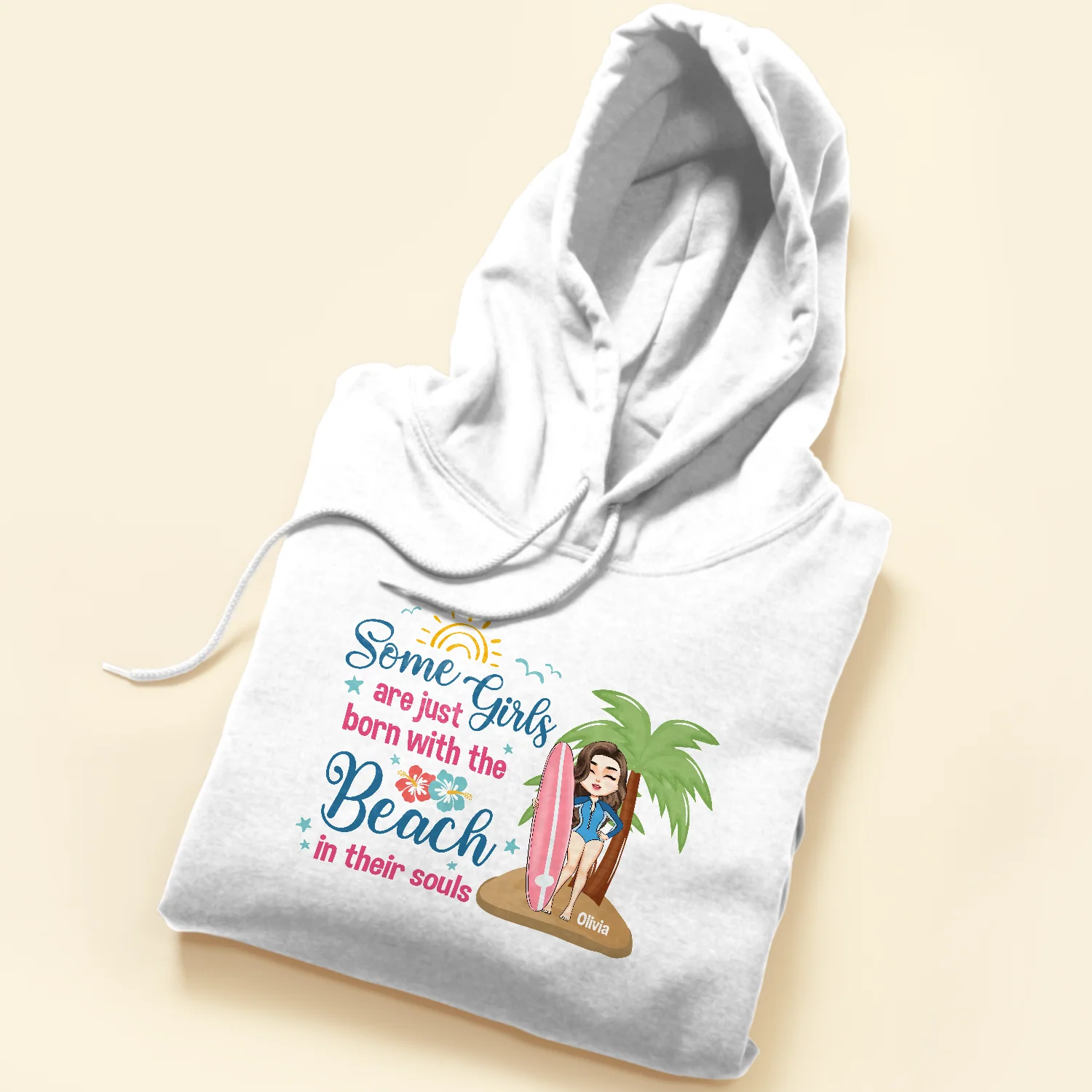 Some Girls Are Just Born With The Beach In Their Souls - Personalized Shirt - Summer, Birthday Gift For Surfing Lovers, Surfers, Girl Friends - Image 5