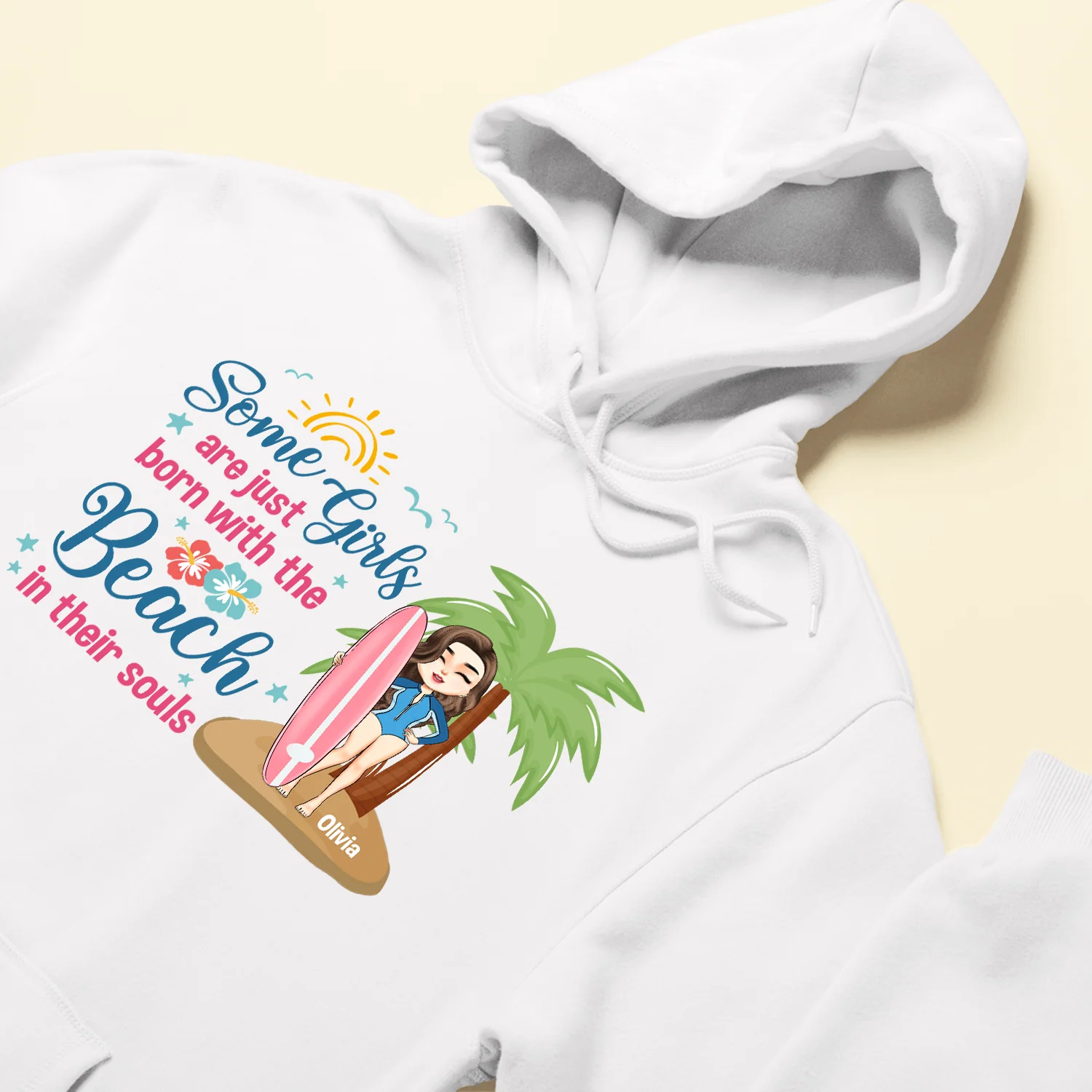 Some Girls Are Just Born With The Beach In Their Souls - Personalized Shirt - Summer, Birthday Gift For Surfing Lovers, Surfers, Girl Friends - Image 6